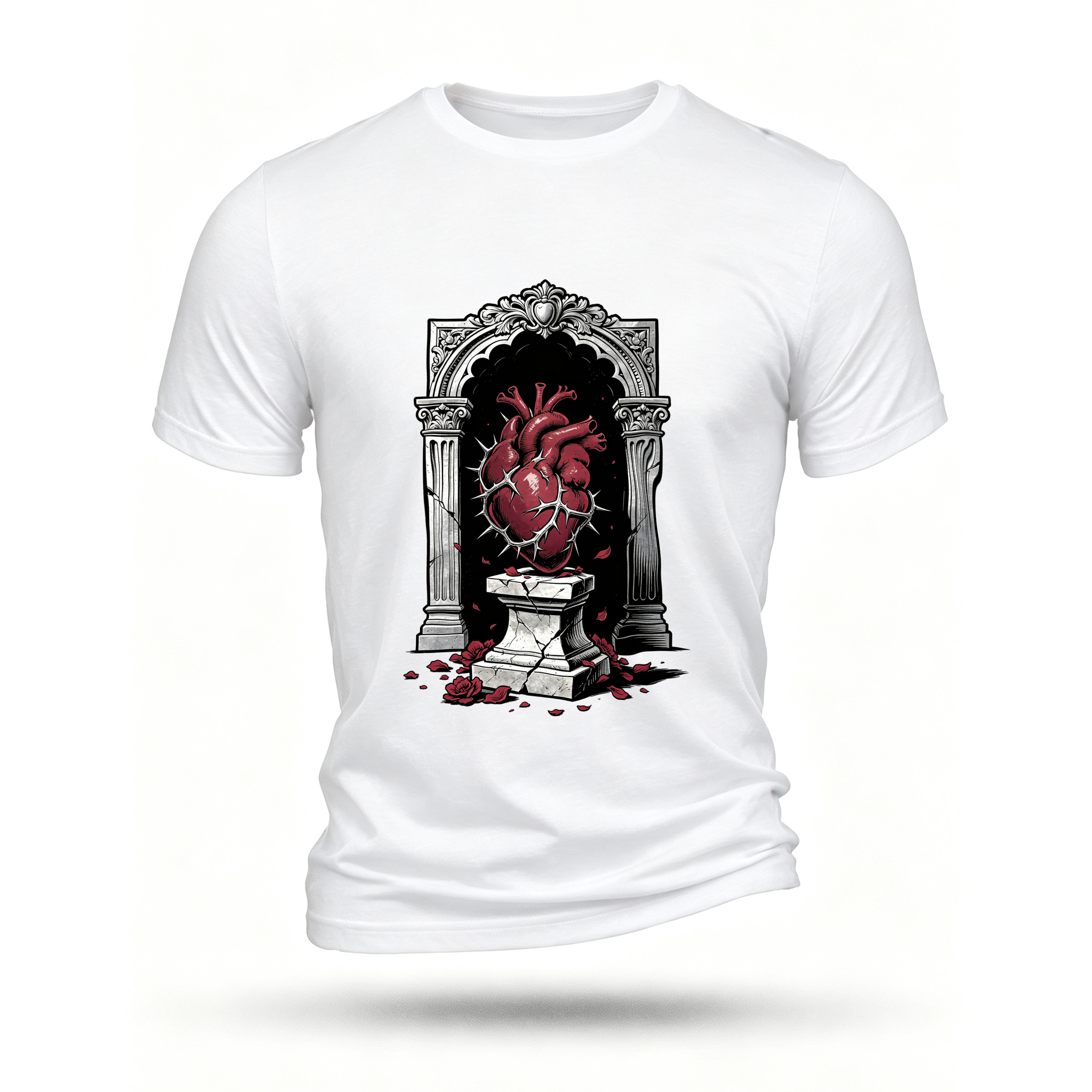 White T-shirt, front print