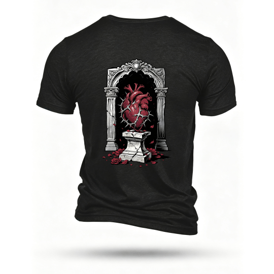 Black T-shirt, back print