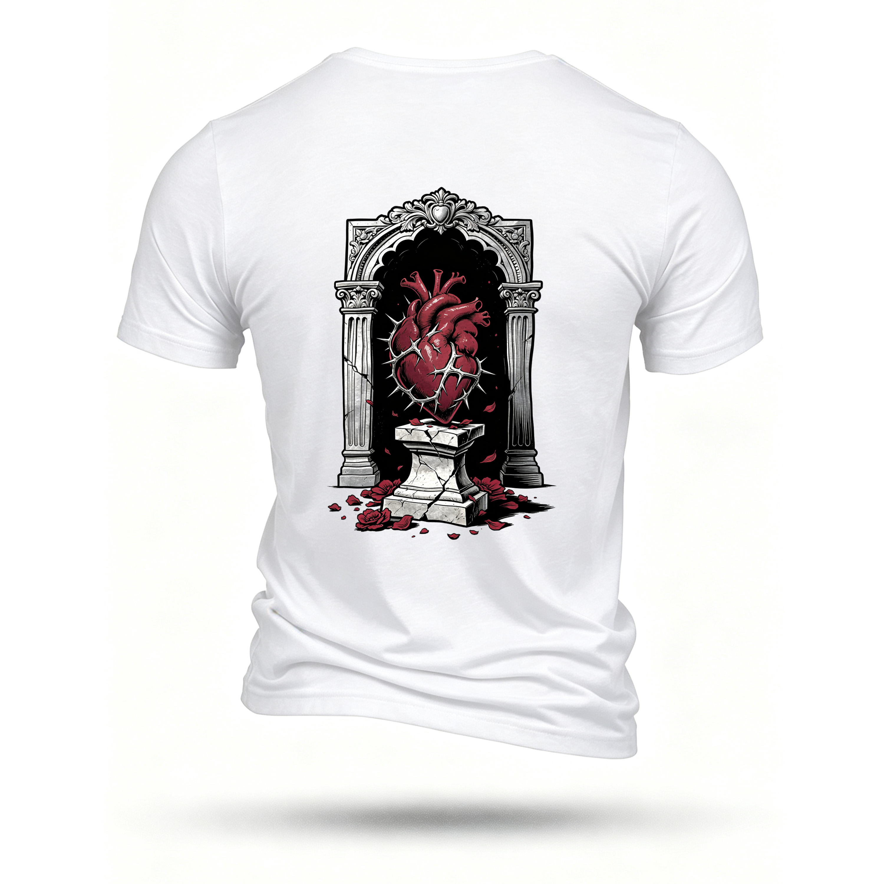 White T-shirt, back print