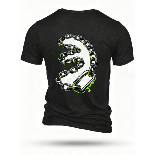 Black T-shirt, back print