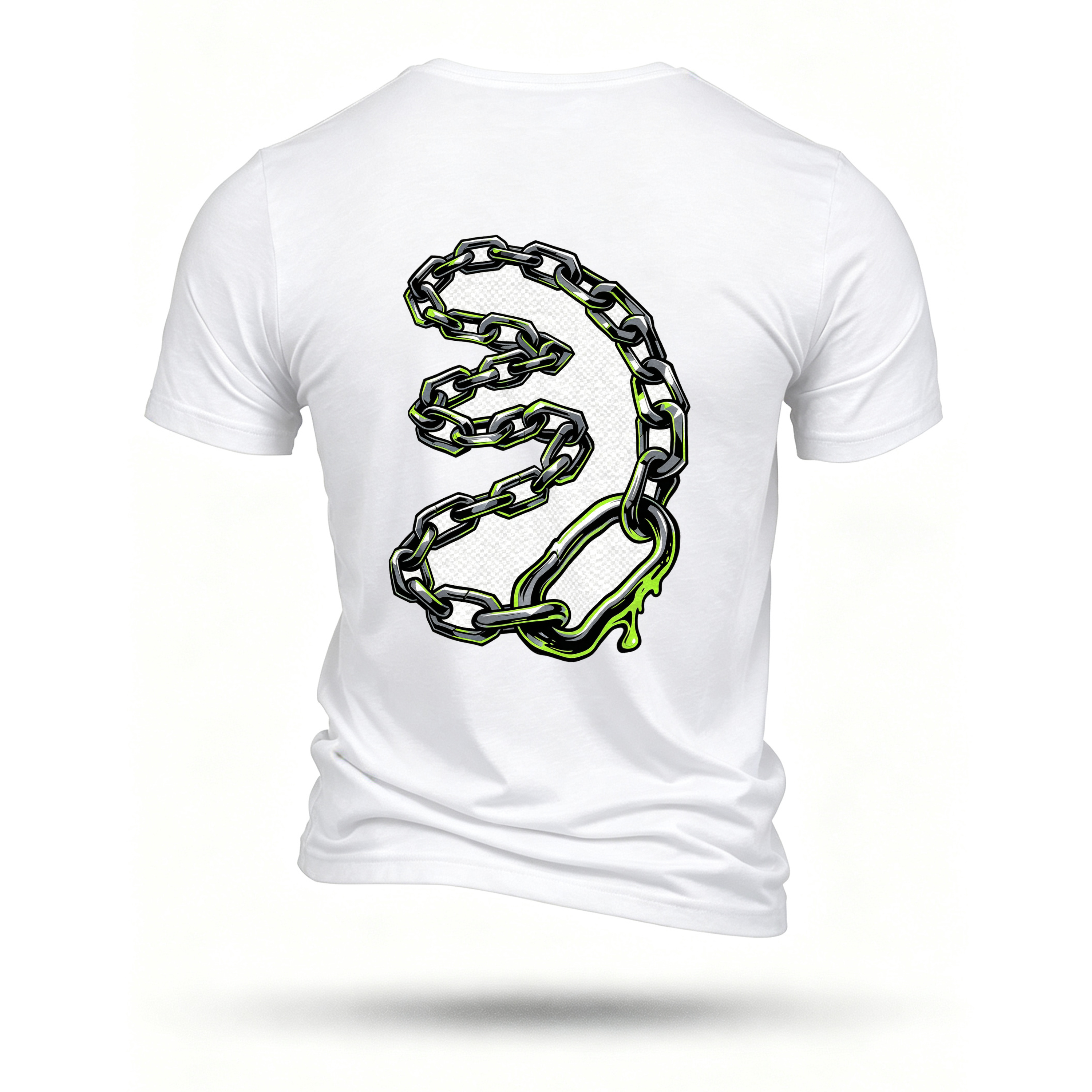 White T-shirt, back print