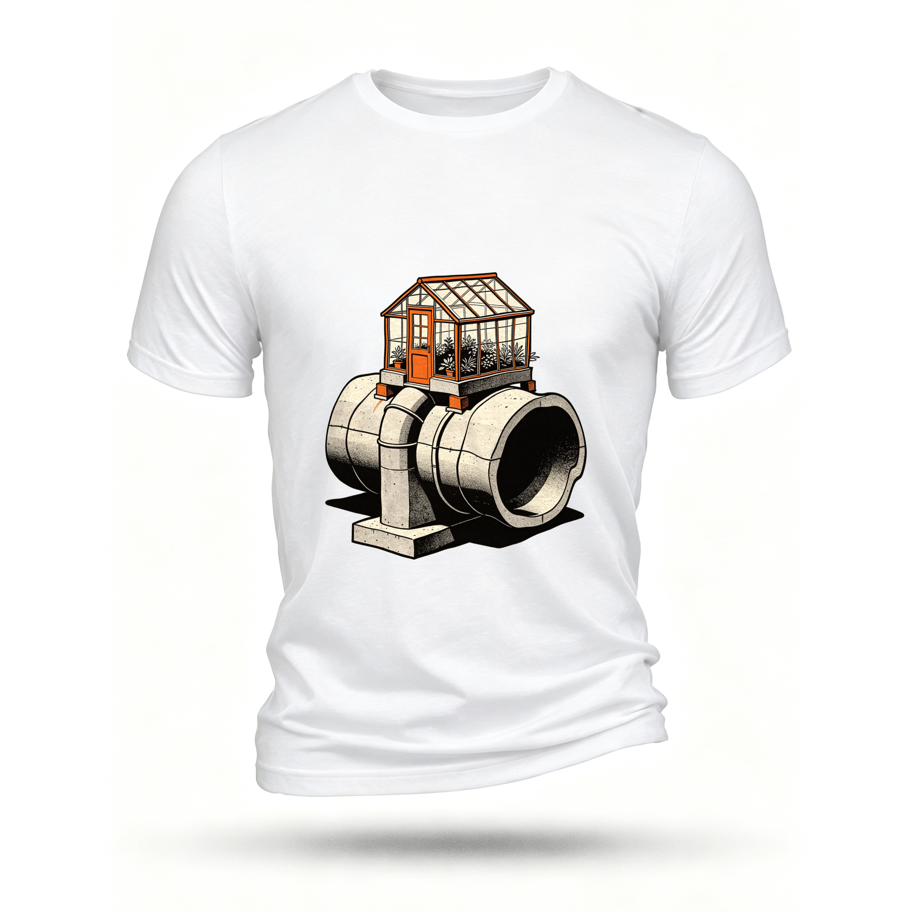 White T-shirt, front print