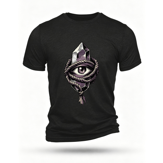 Black T-shirt, front print
