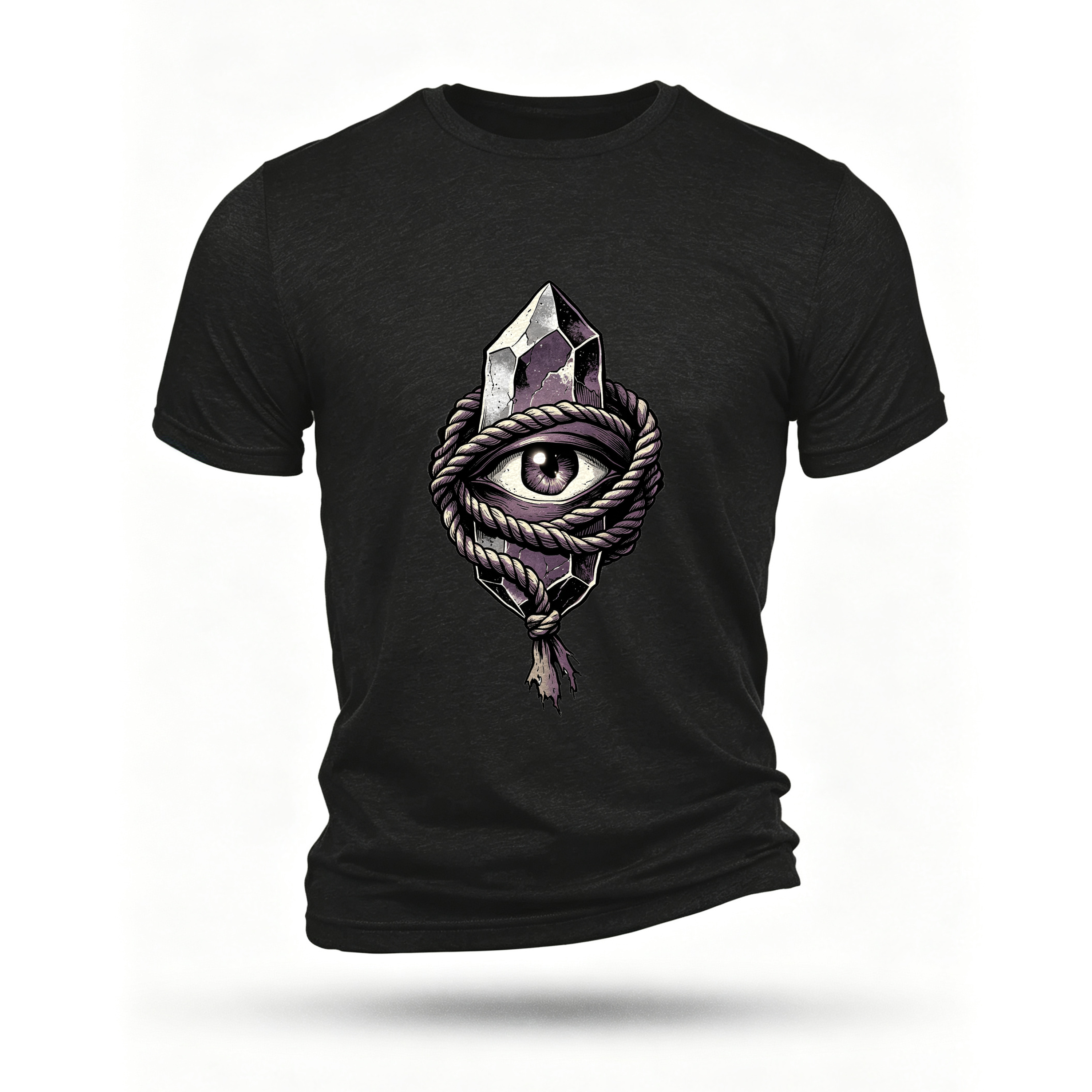 Black T-shirt, front print