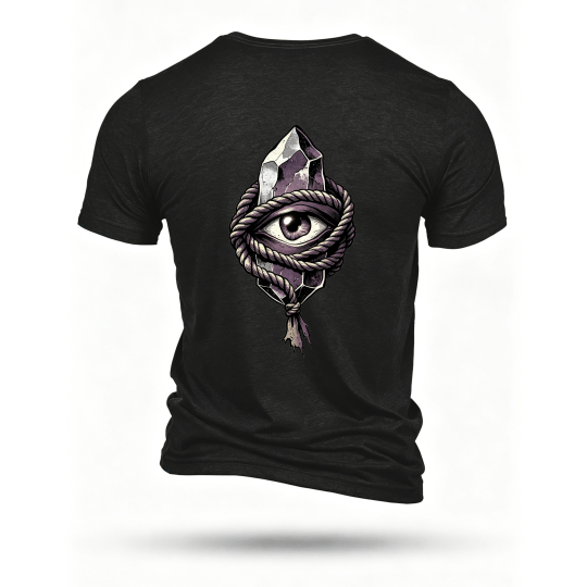 Black T-shirt, back print