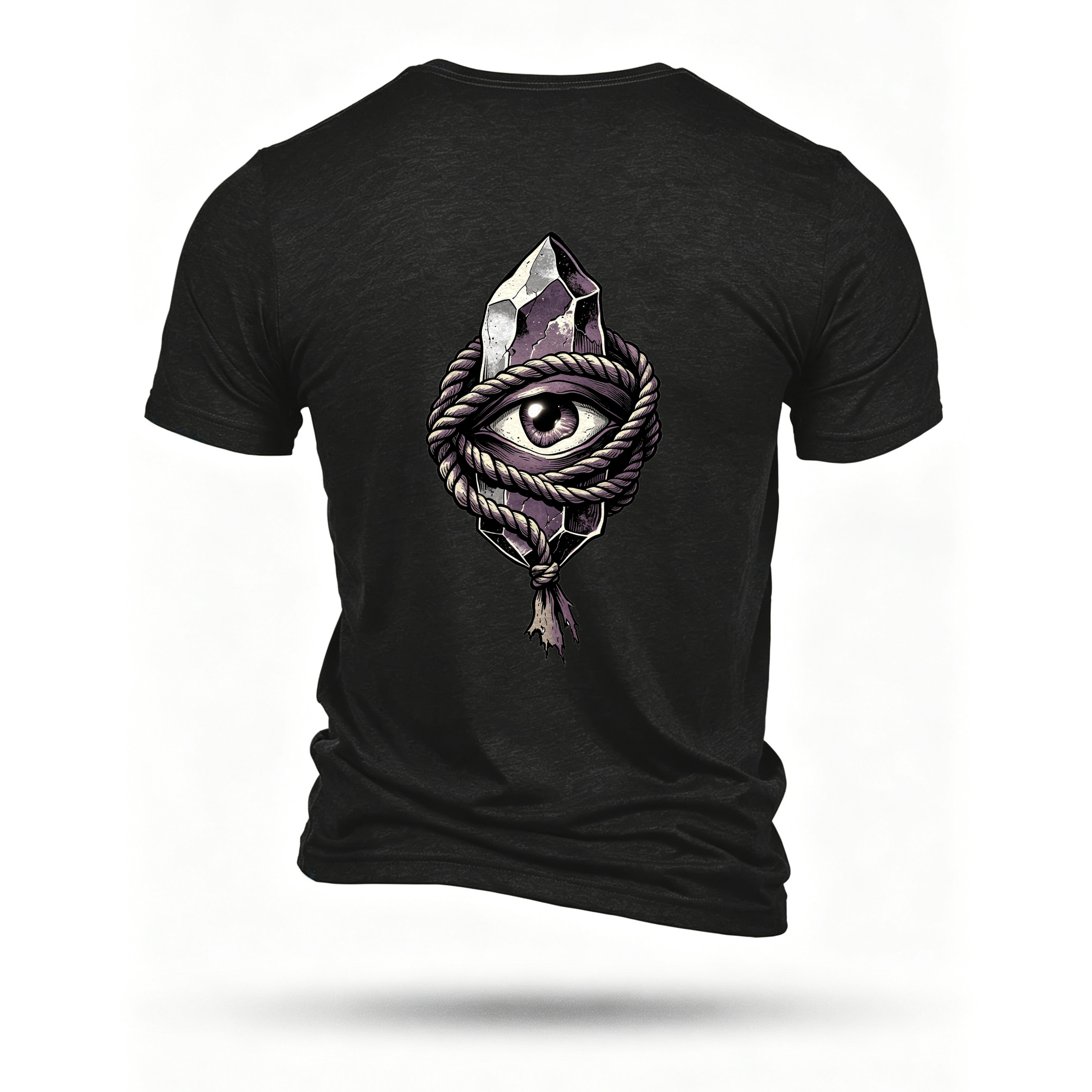 Black T-shirt, back print