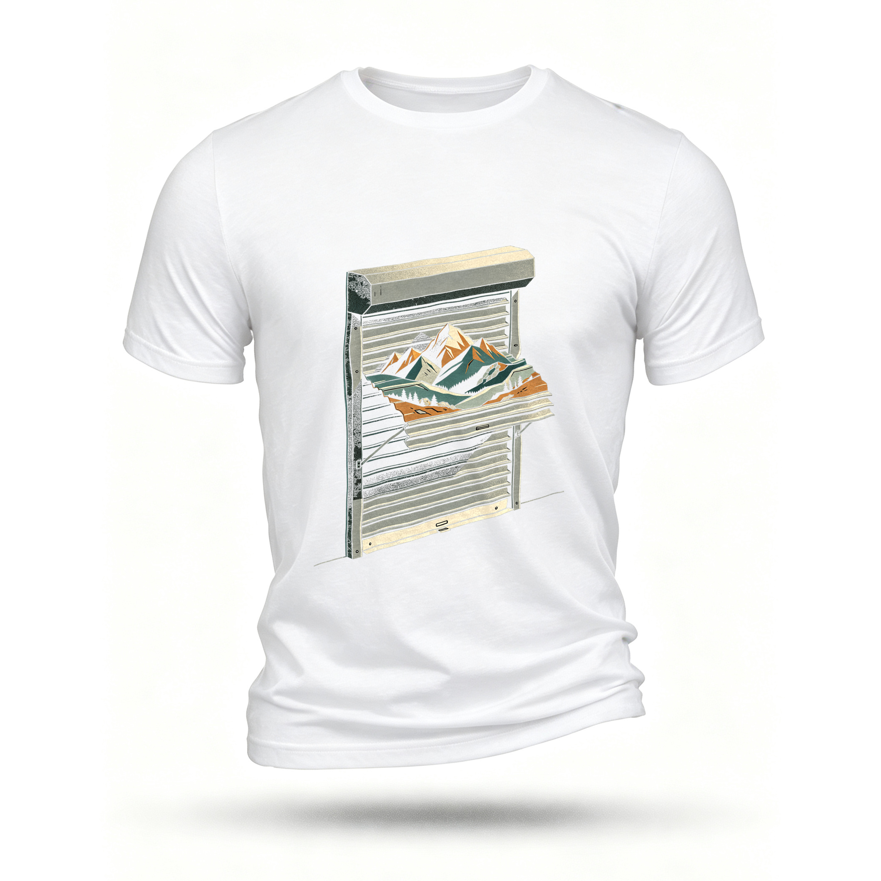 White T-shirt, front print