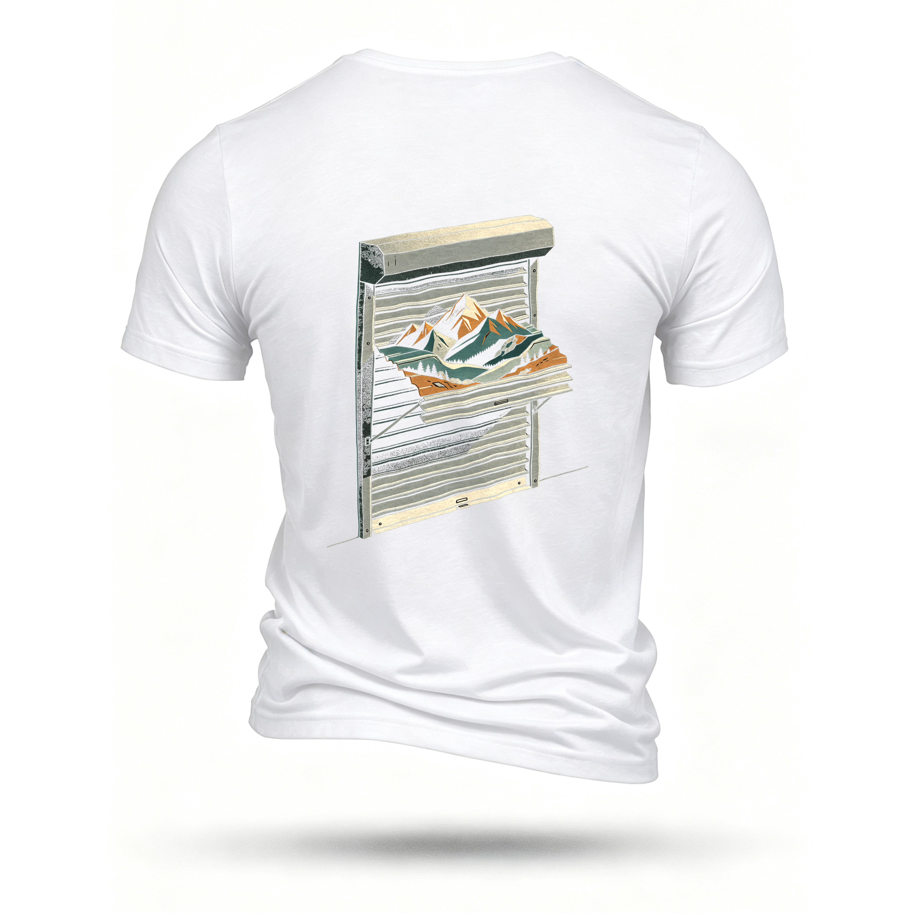 White T-shirt, back print