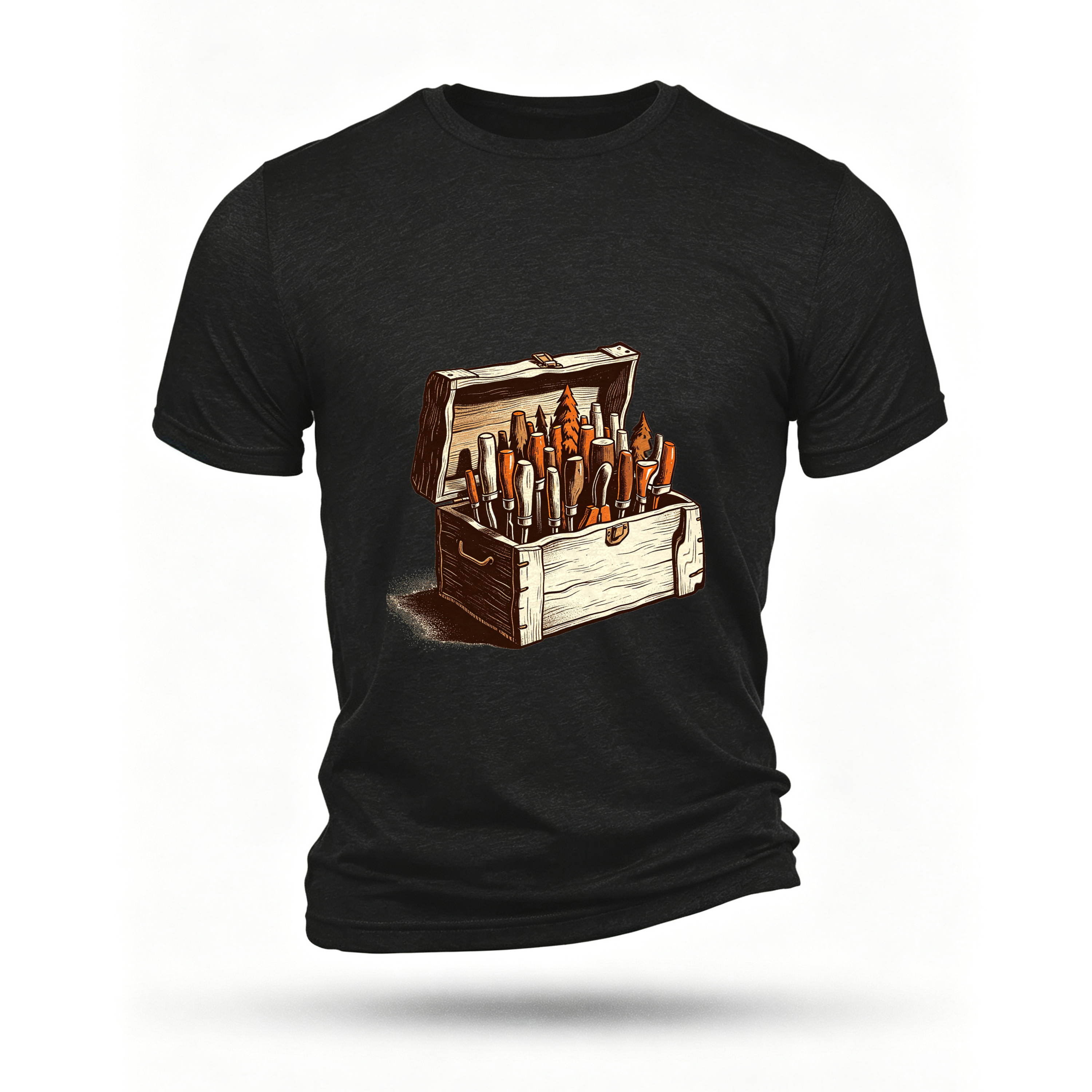 Black T-shirt, front print