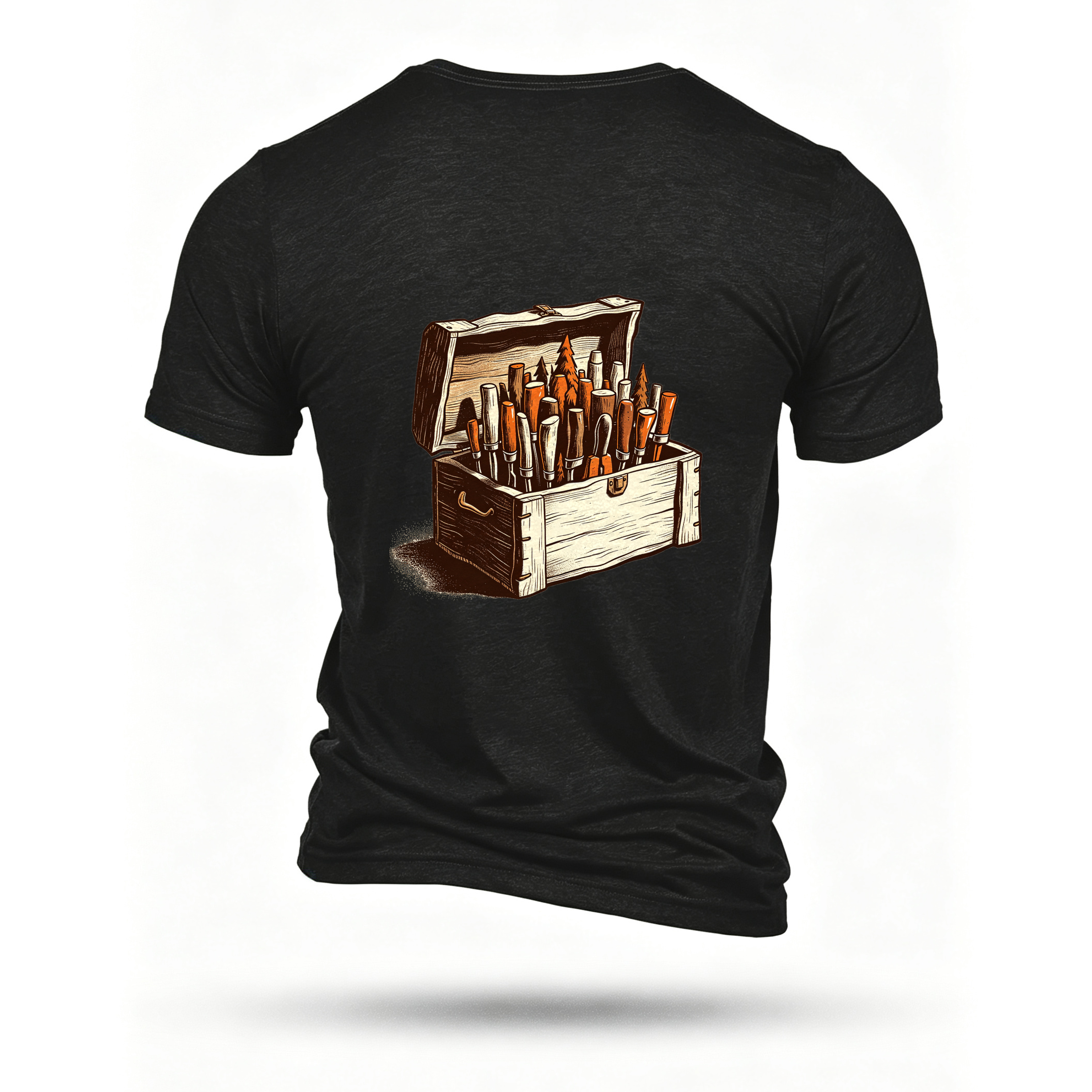 Black T-shirt, back print