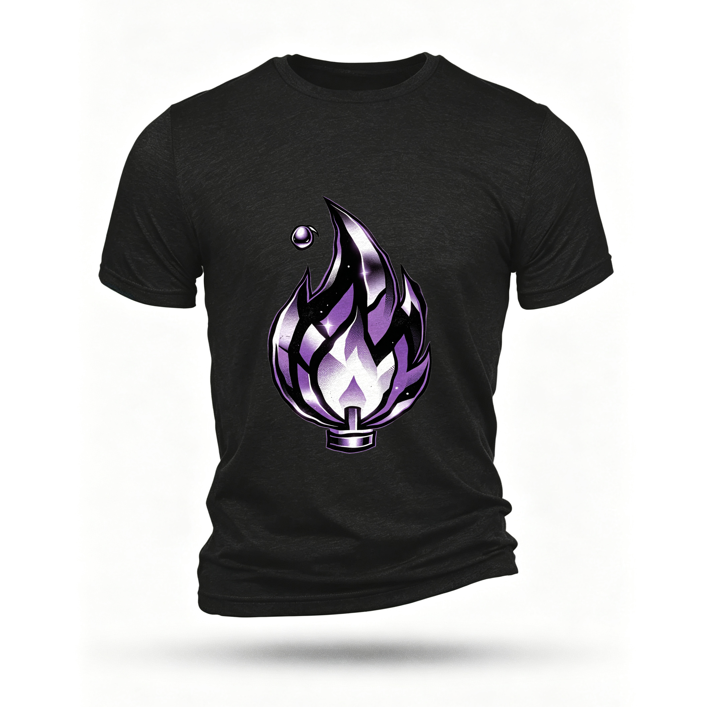 Black T-shirt, front print