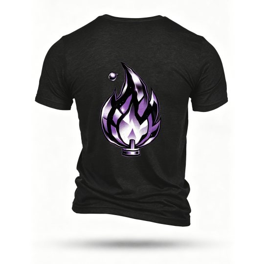 Black T-shirt, back print