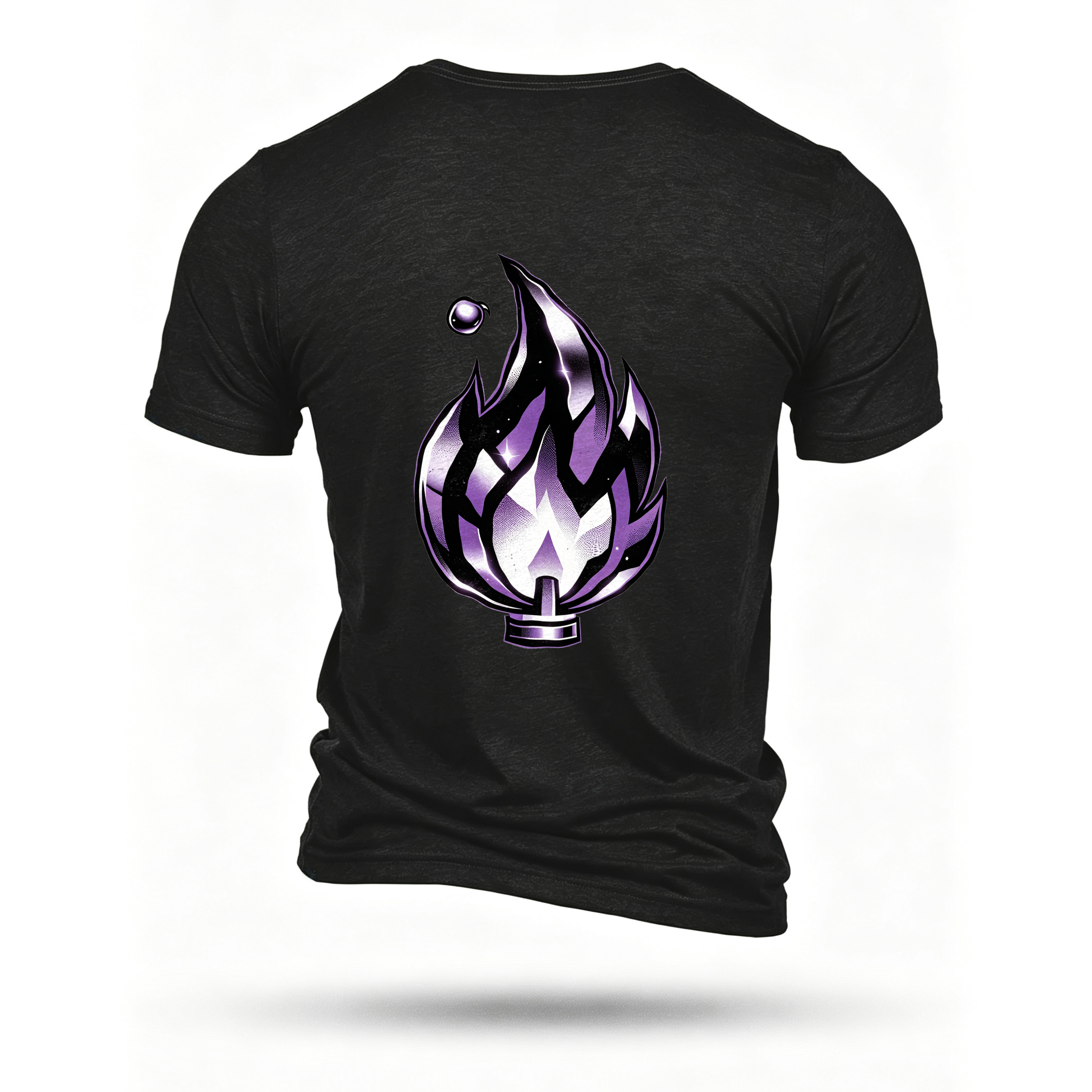 Black T-shirt, back print