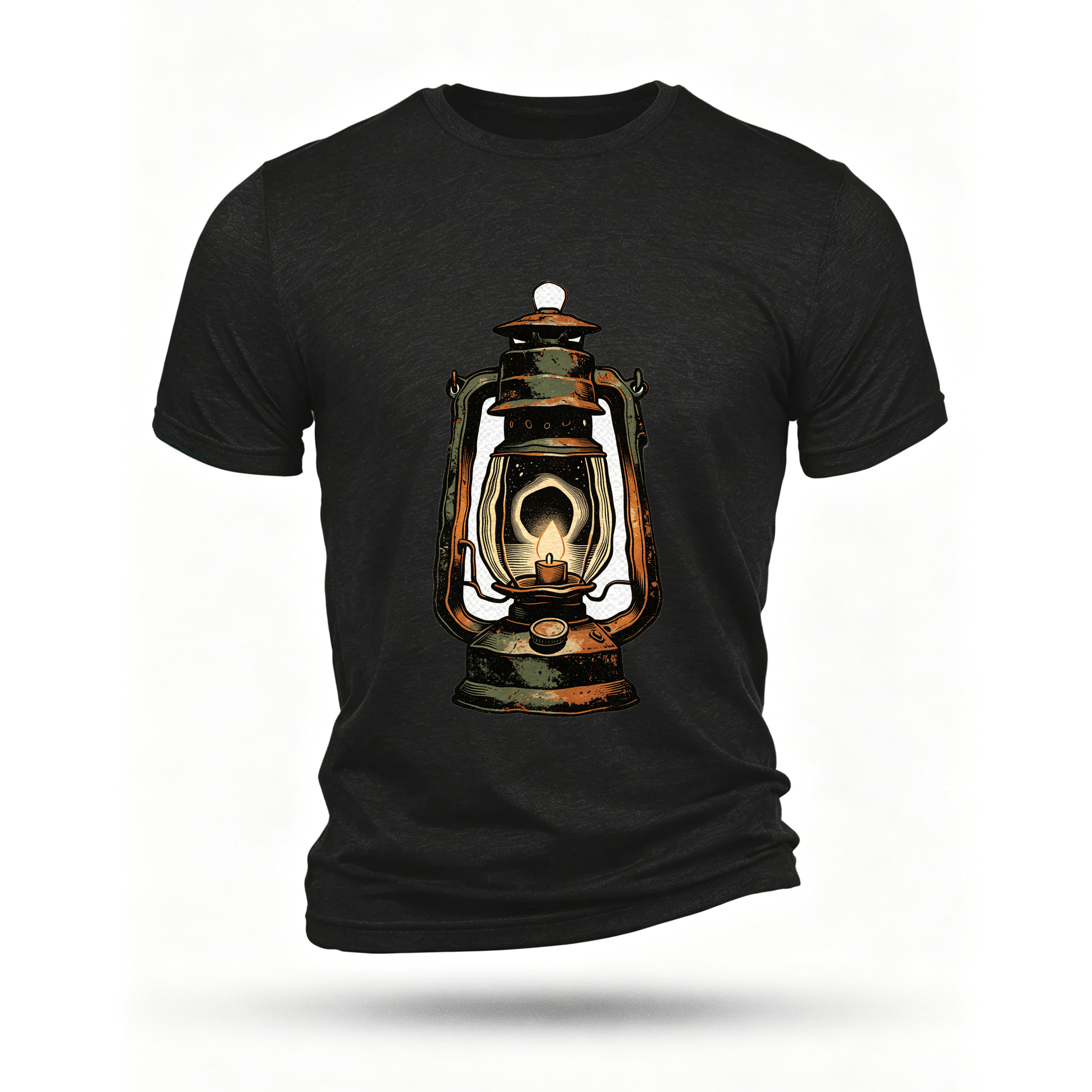 Black T-shirt, front print