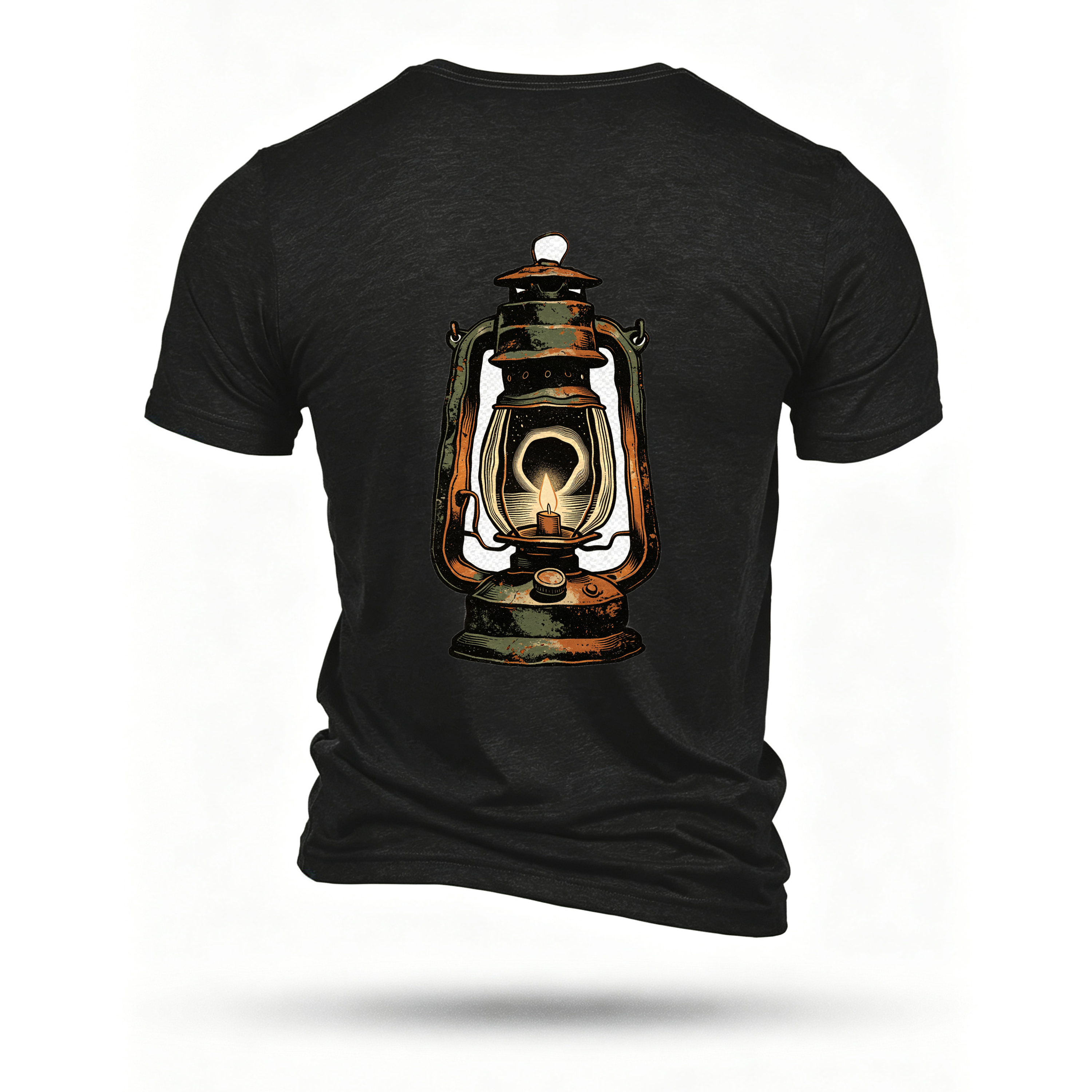 Black T-shirt, back print