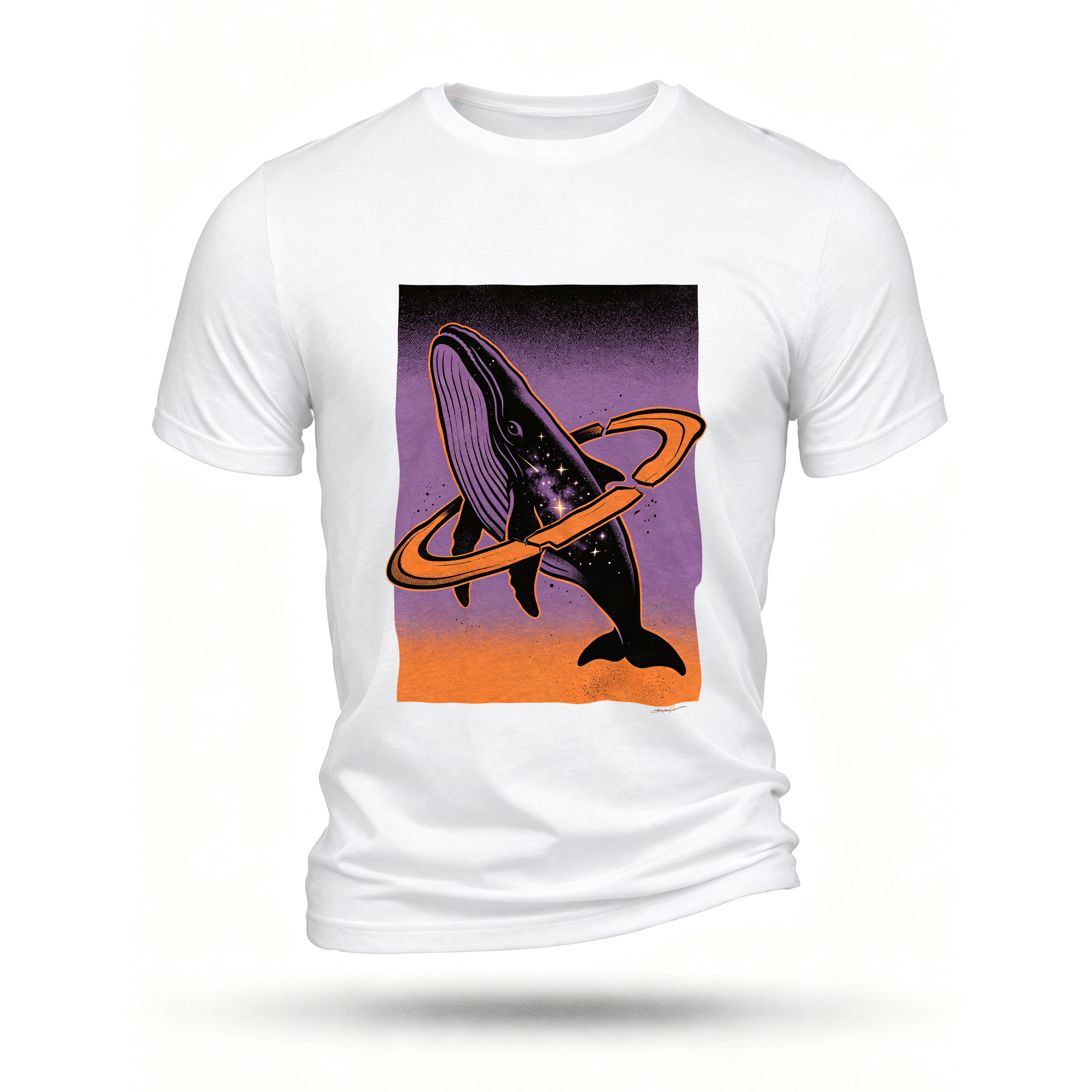 White T-shirt, front print