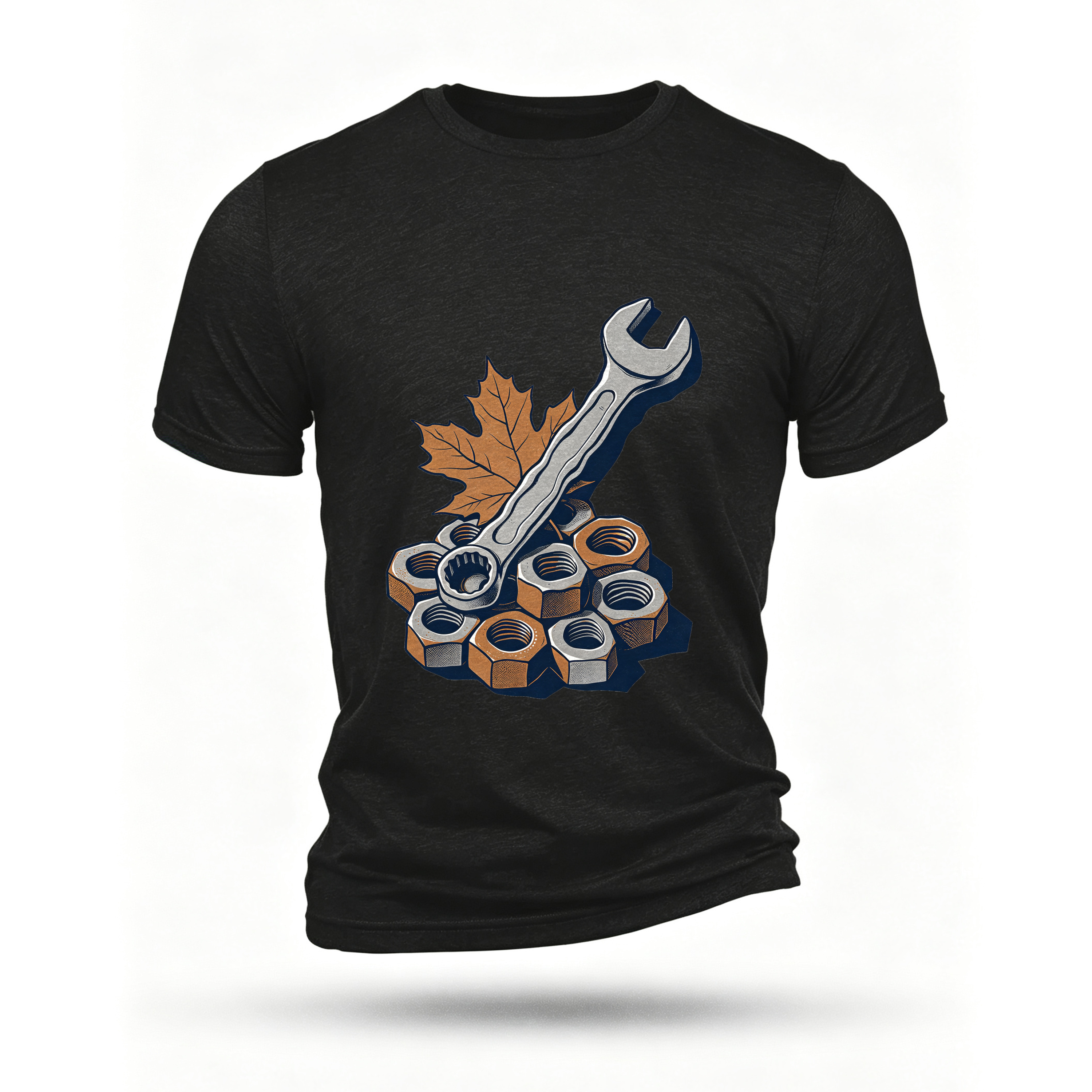 Black T-shirt, front print