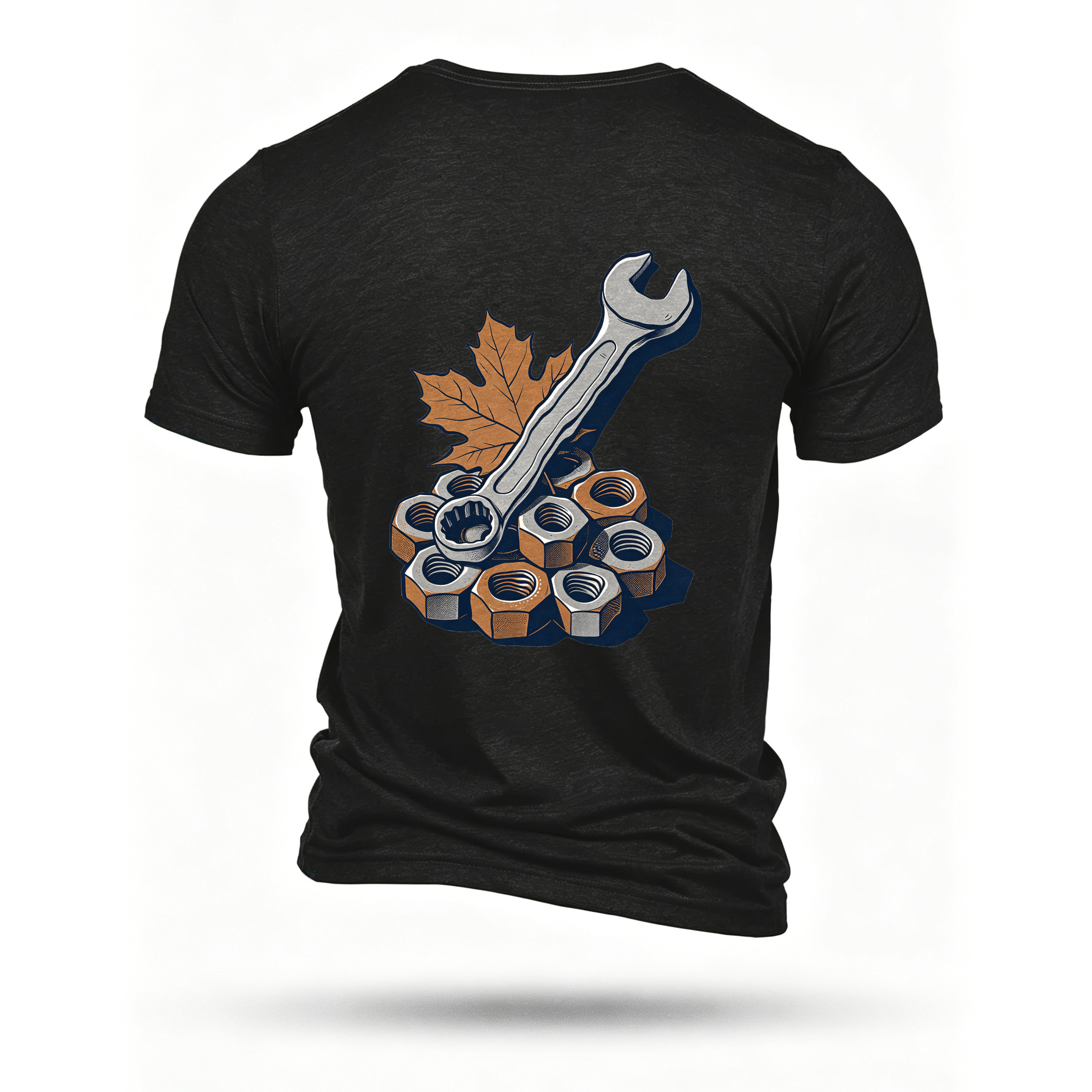 Black T-shirt, back print
