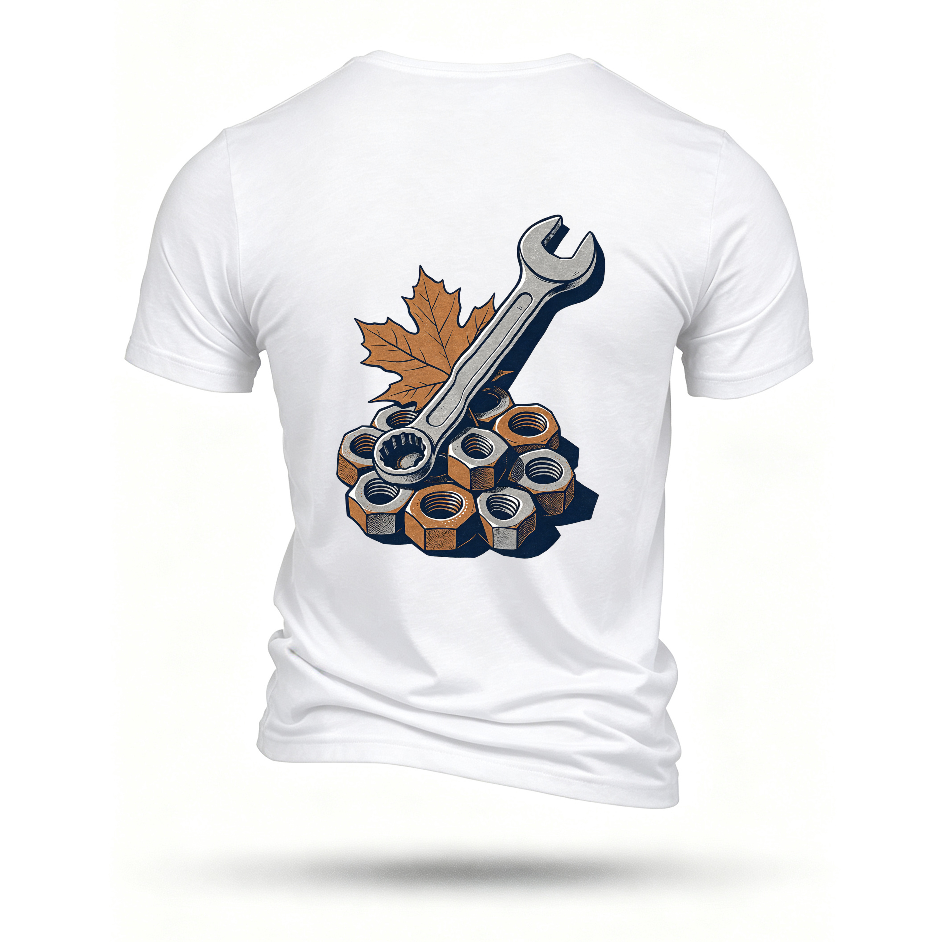 White T-shirt, back print