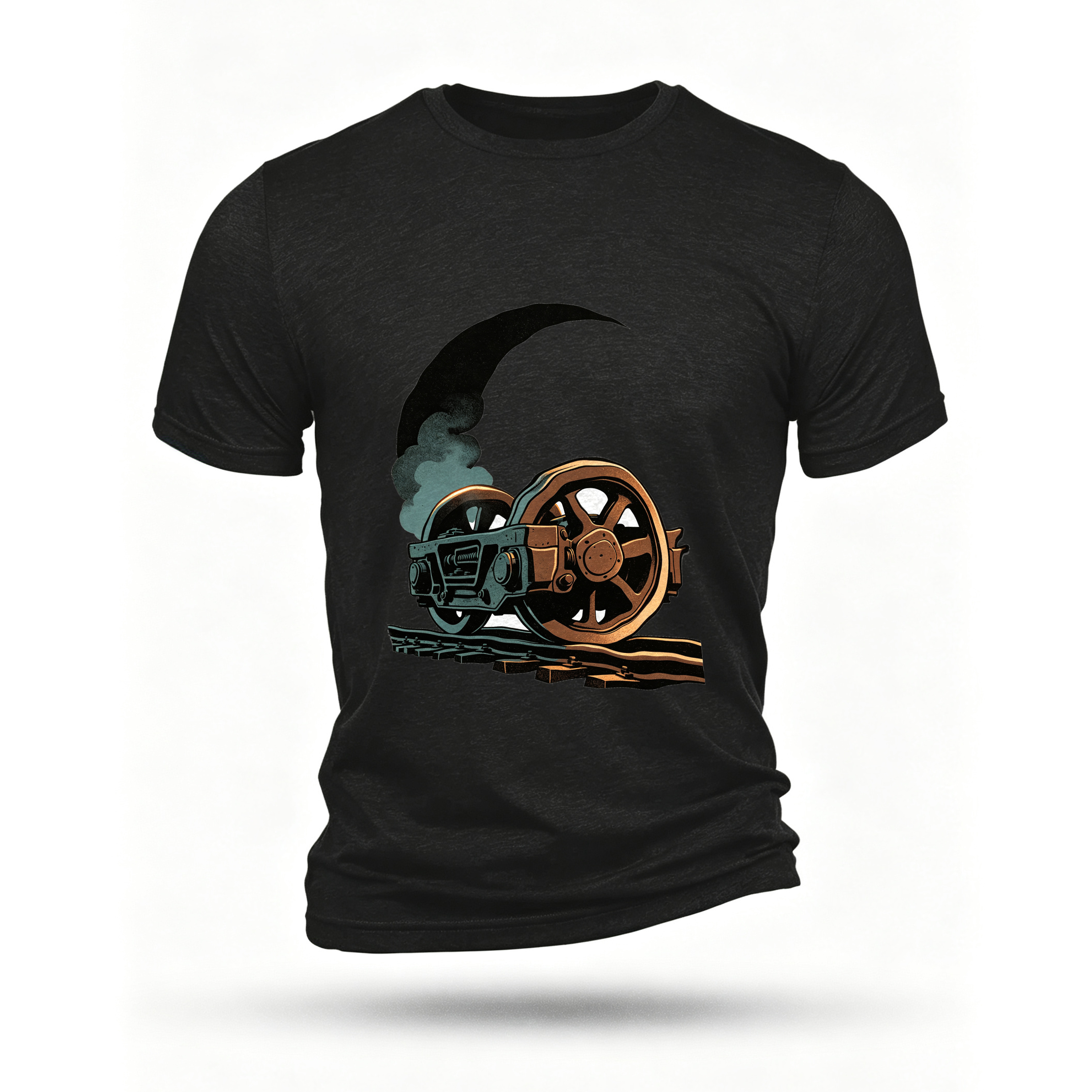 Black T-shirt, front print