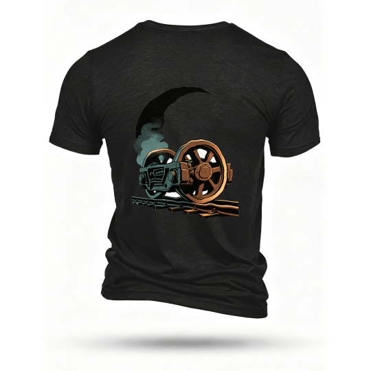 Black T-shirt, back print