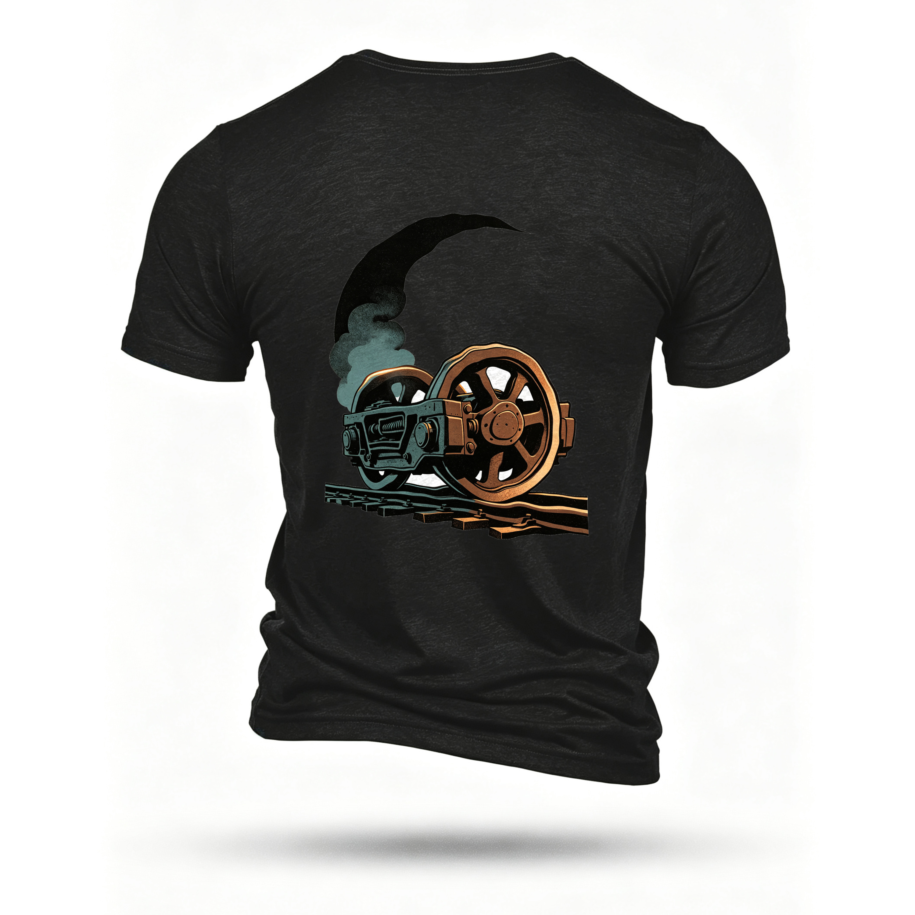 Black T-shirt, back print