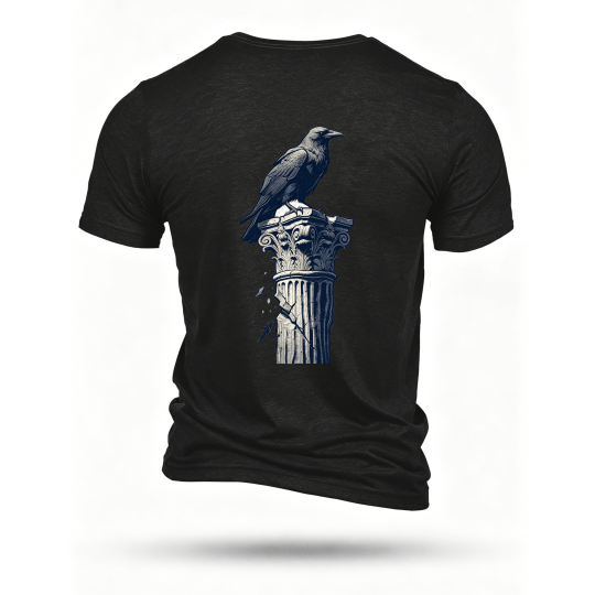 Black T-shirt, back print
