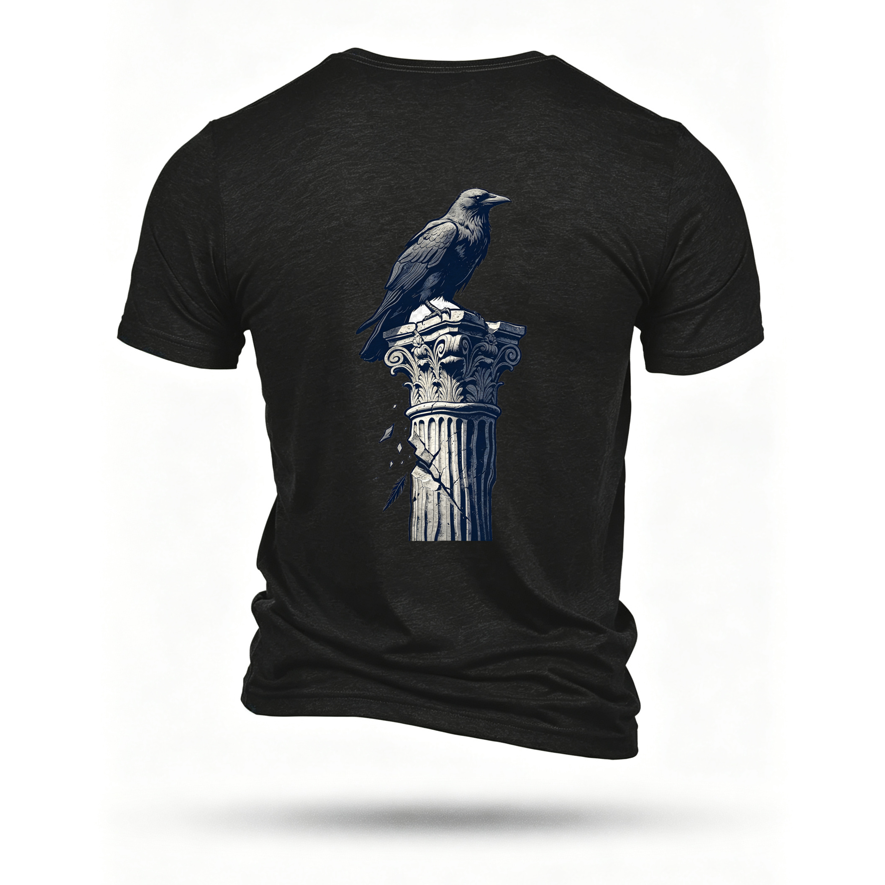 Black T-shirt, back print