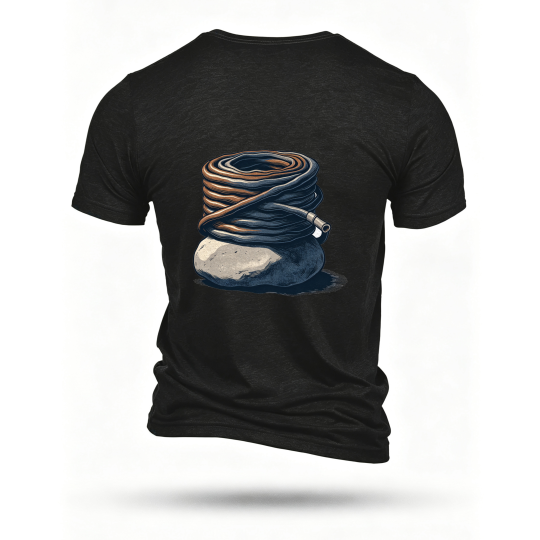 Black T-shirt, back print