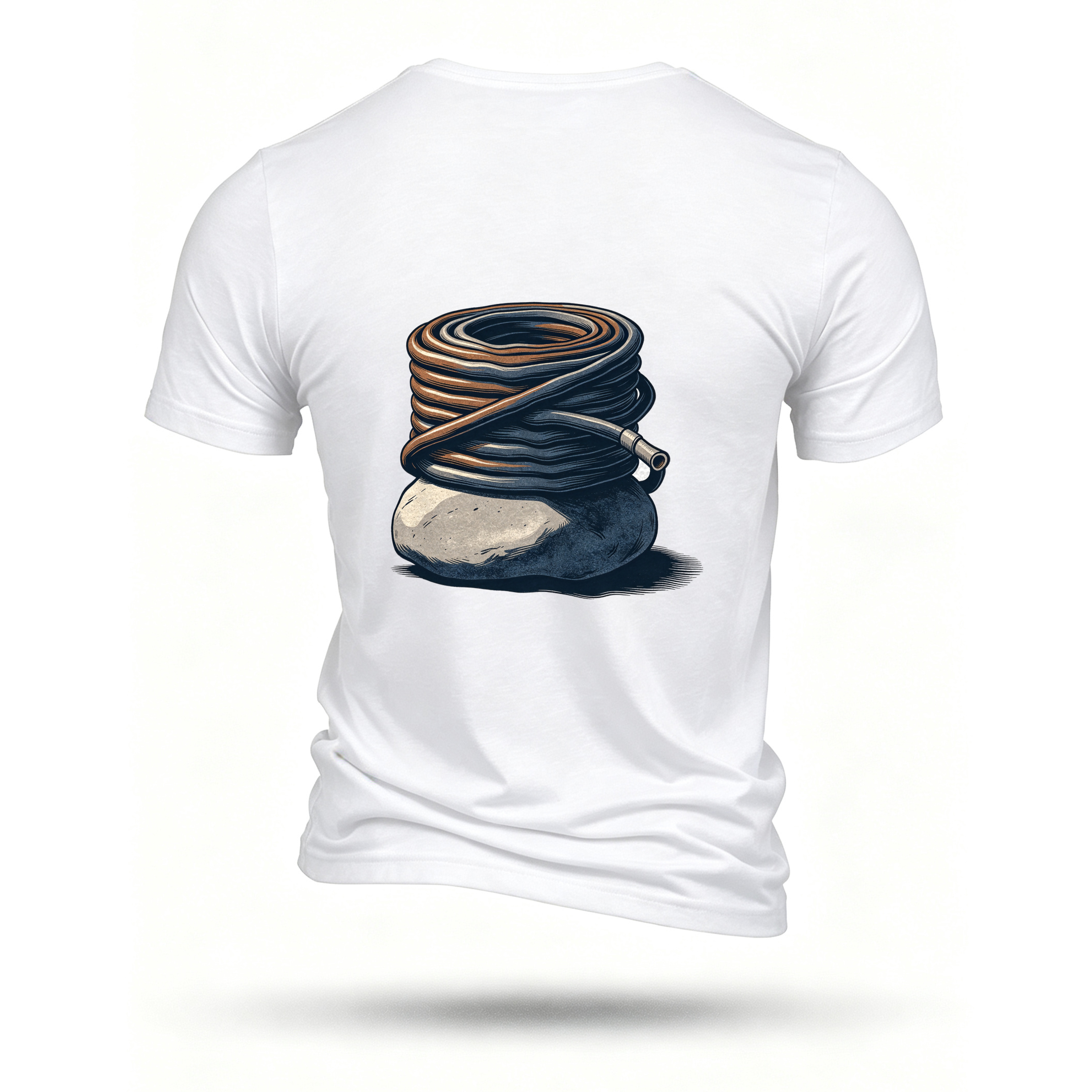 White T-shirt, back print