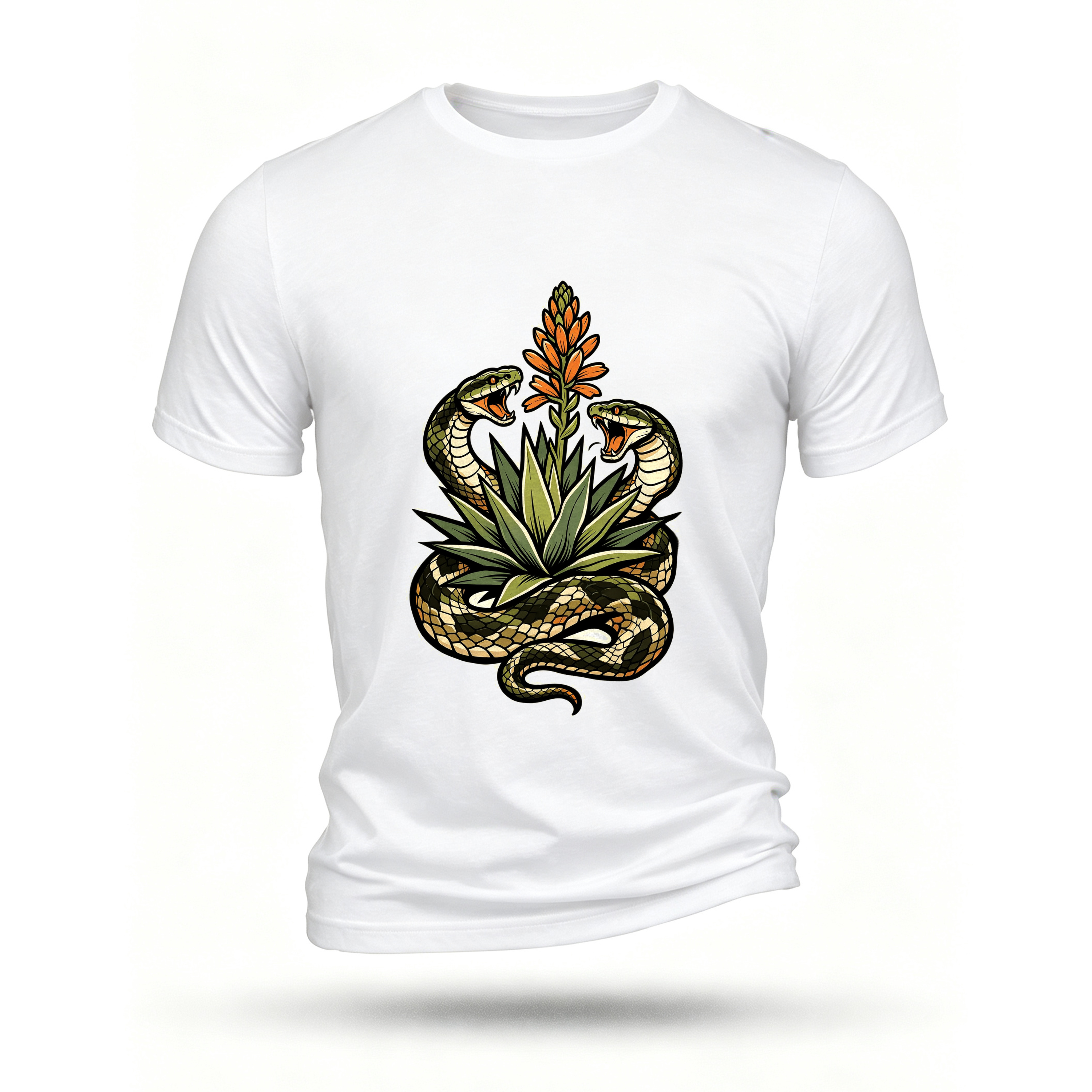White T-shirt, front print