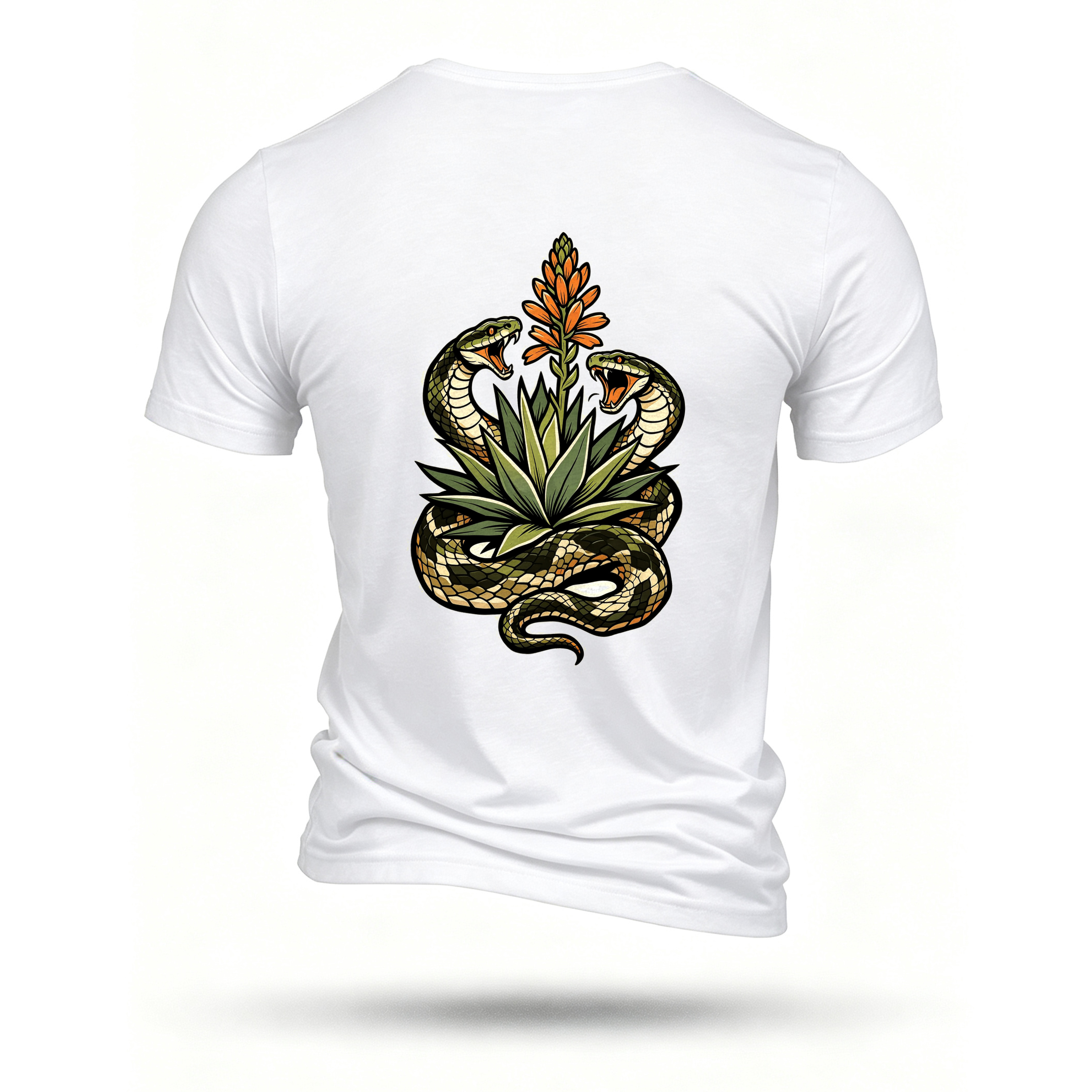 White T-shirt, back print