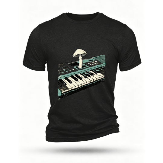 Black T-shirt, front print