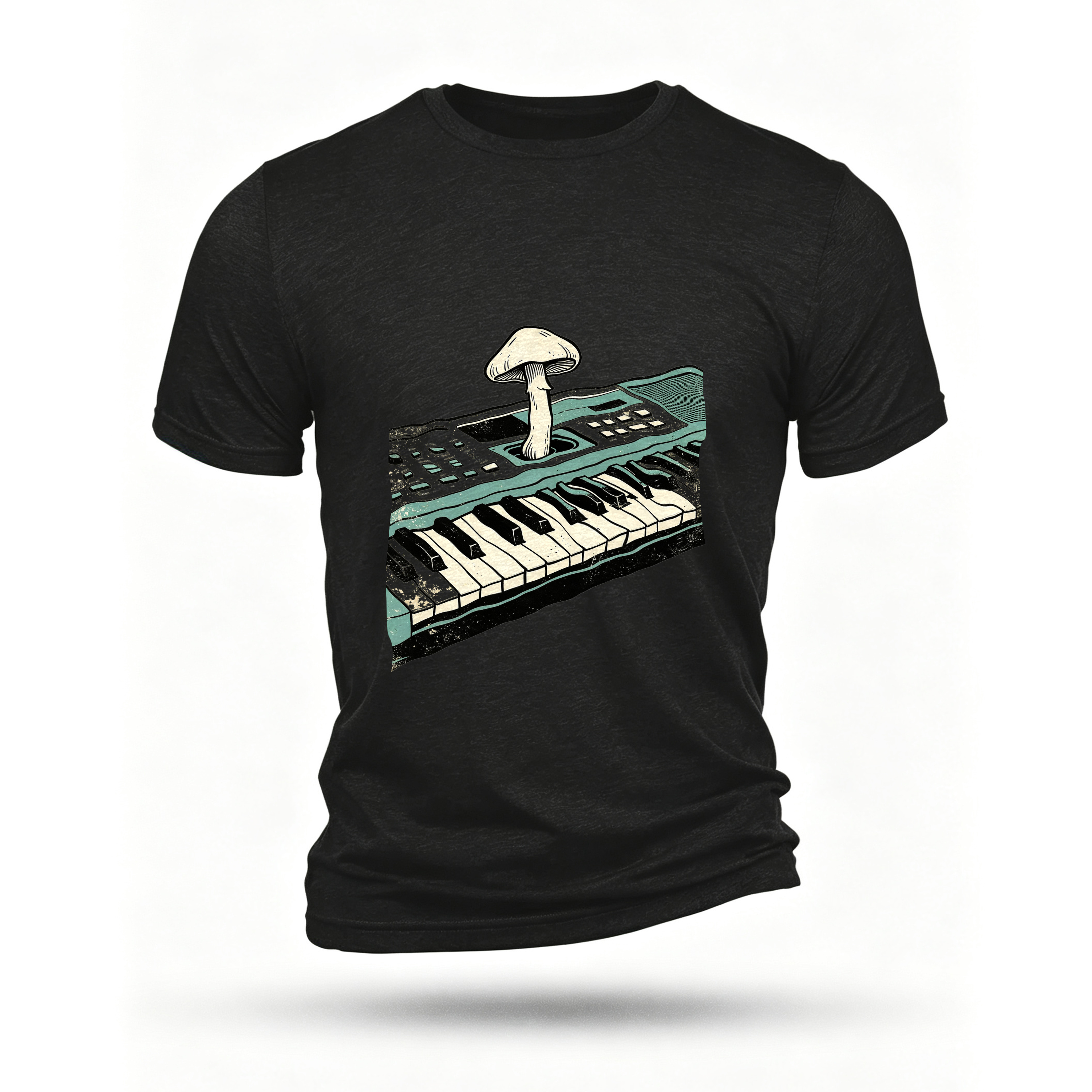 Black T-shirt, front print
