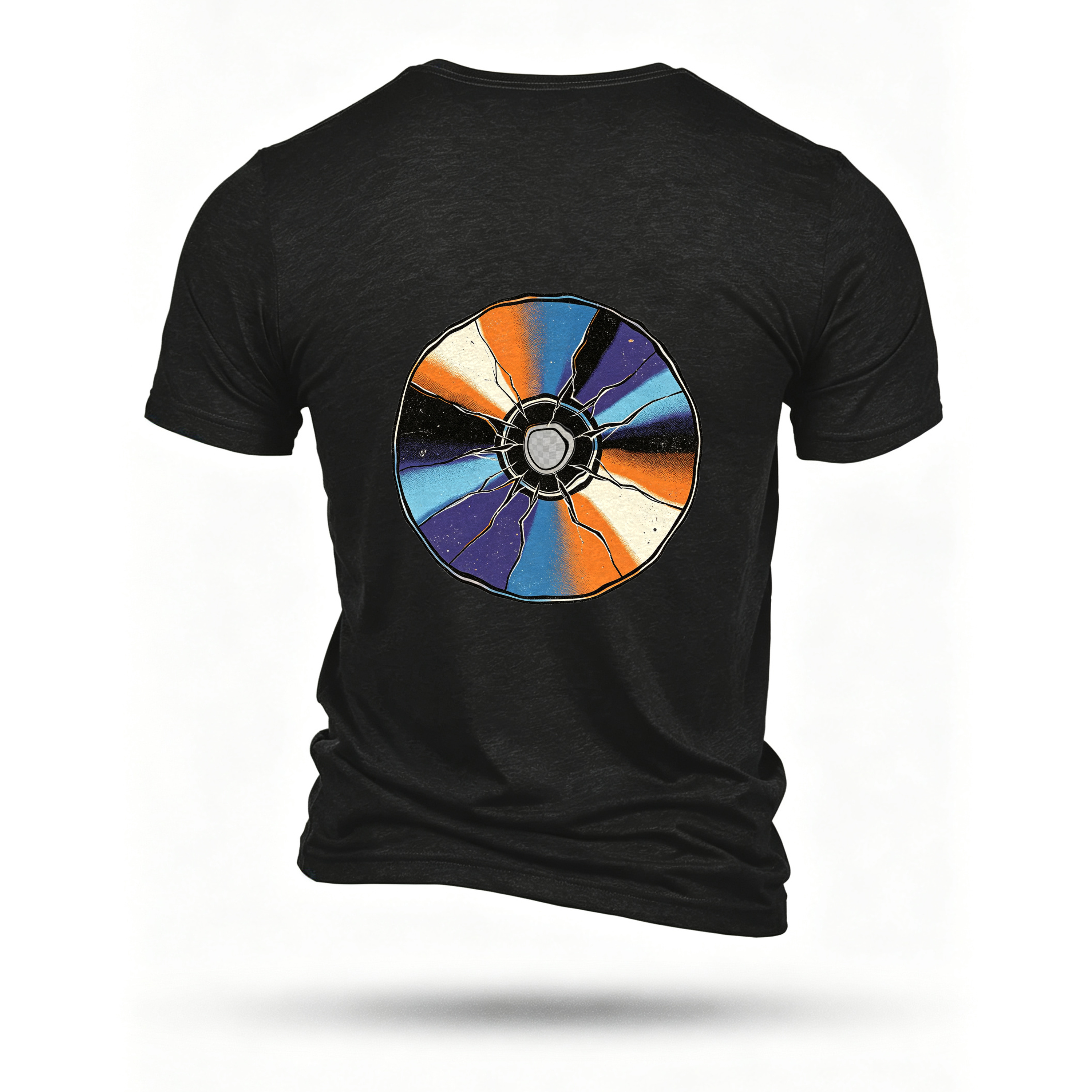 Black T-shirt, back print