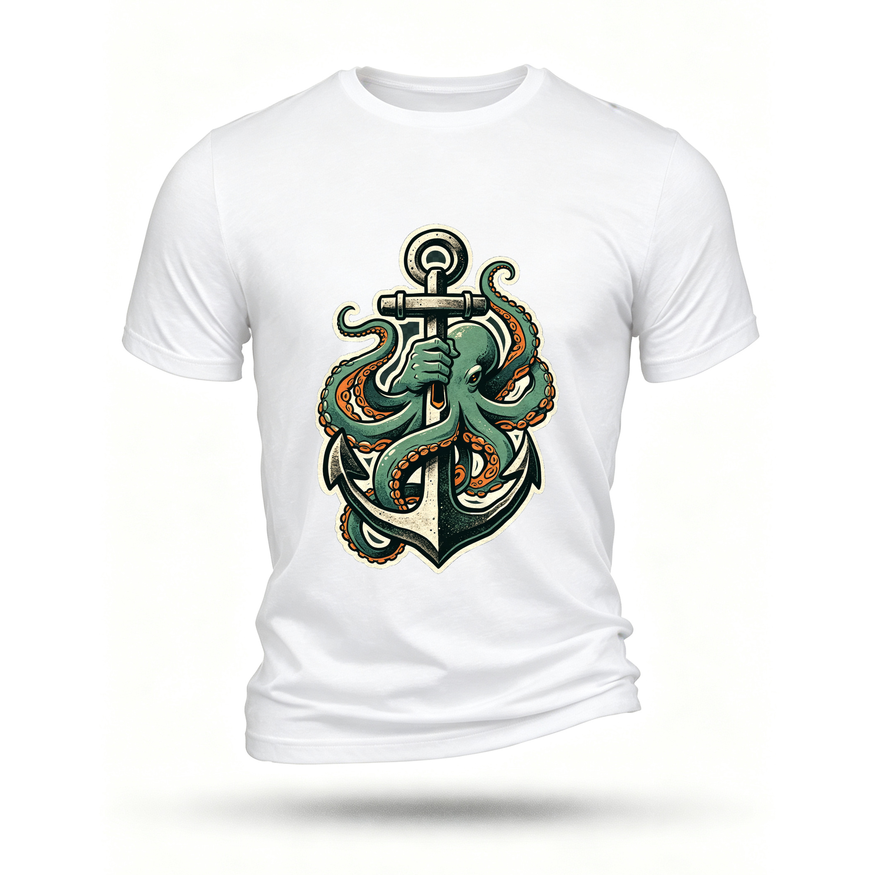 White T-shirt, front print