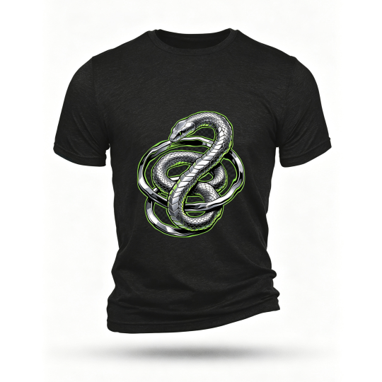 Black T-shirt, front print