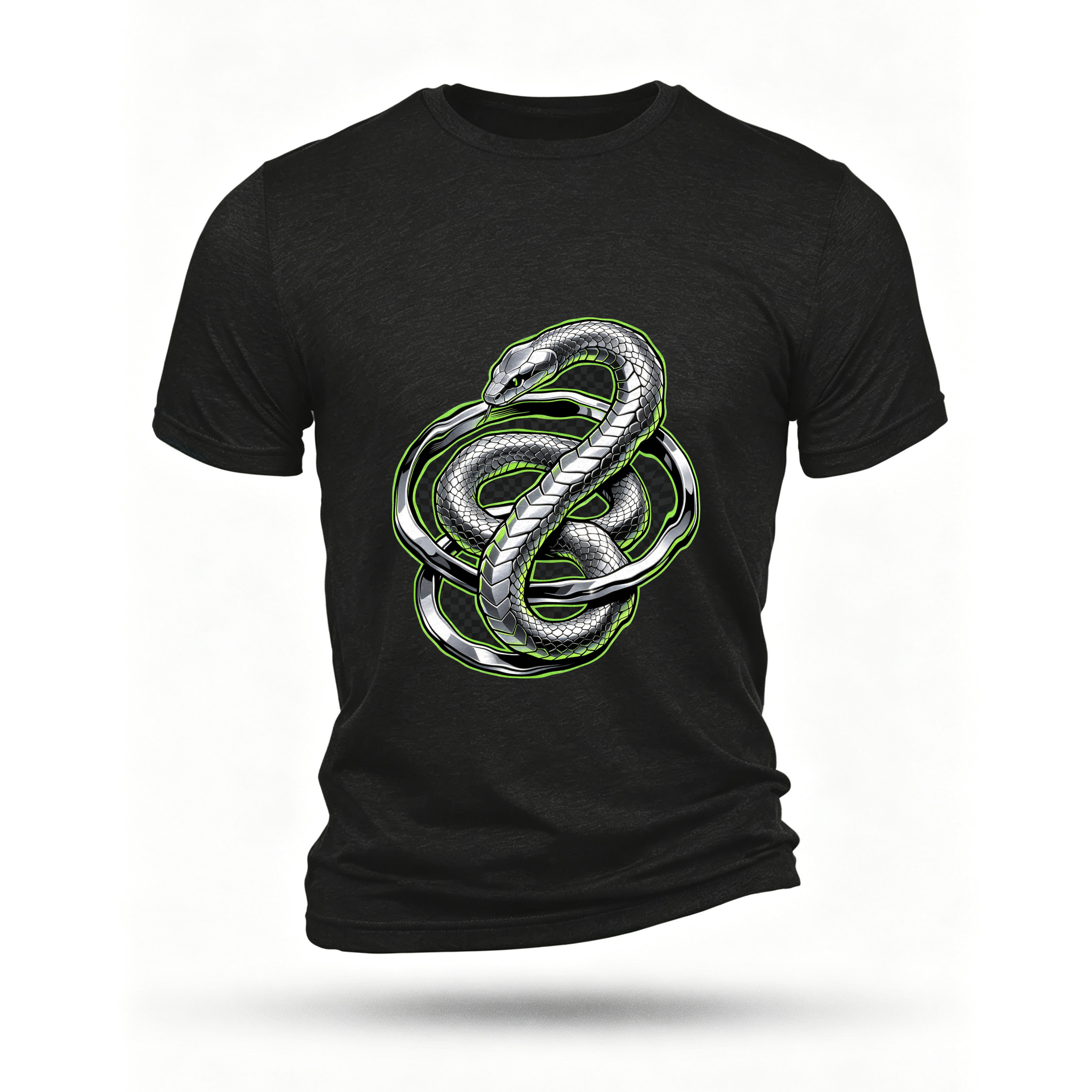 Black T-shirt, front print