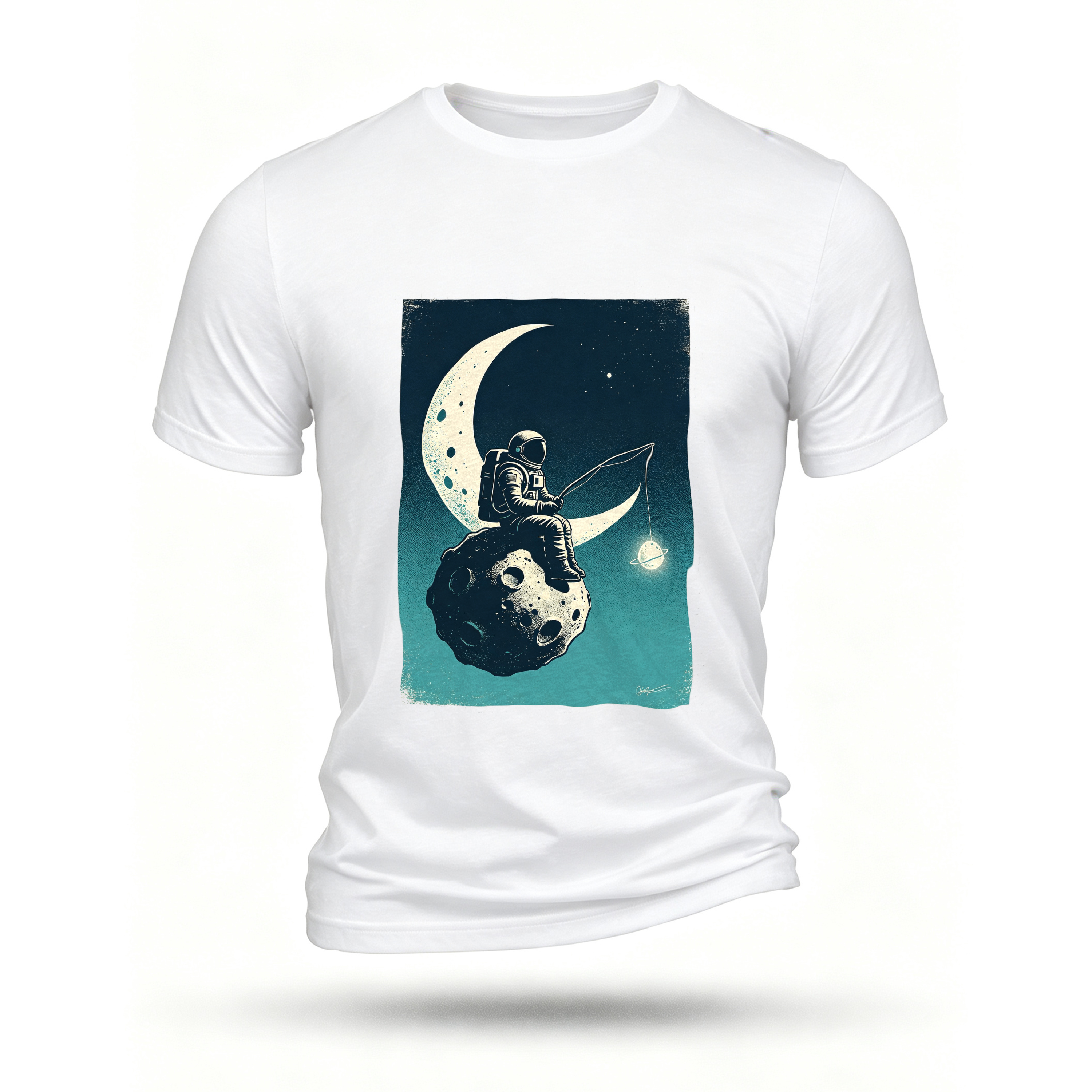 White T-shirt, front print