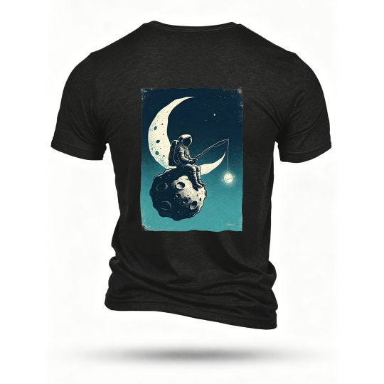 Black T-shirt, back print