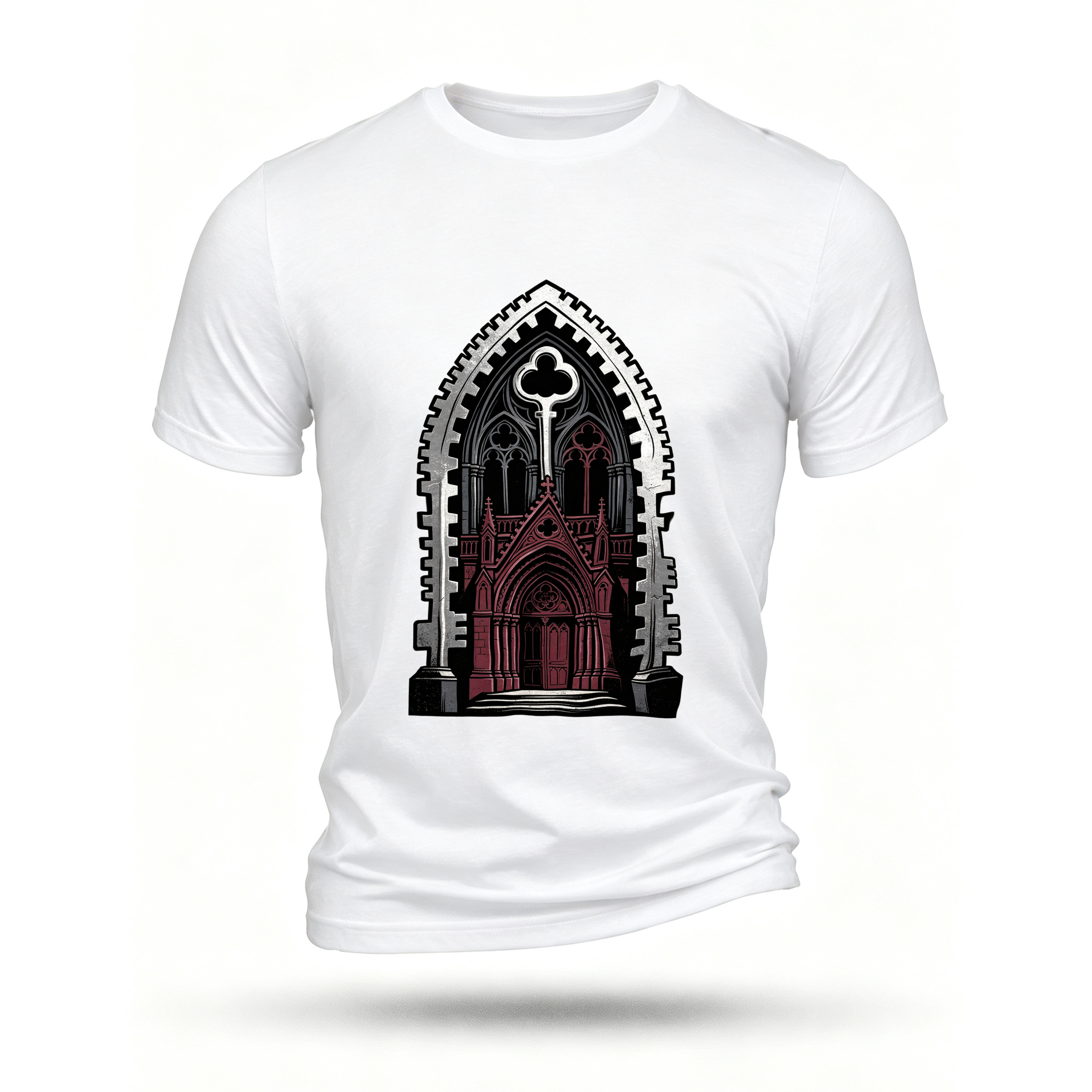 White T-shirt, front print