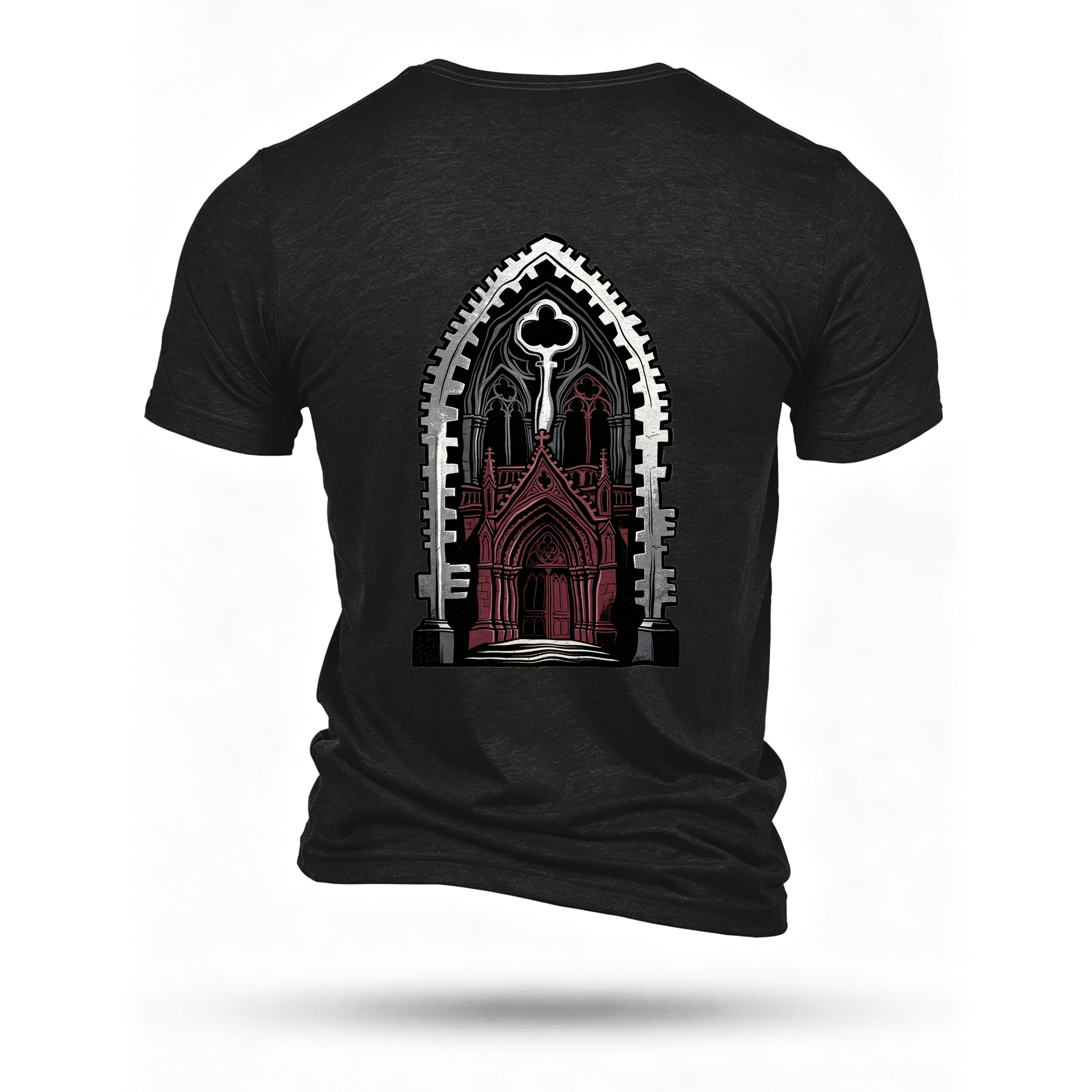 Black T-shirt, back print