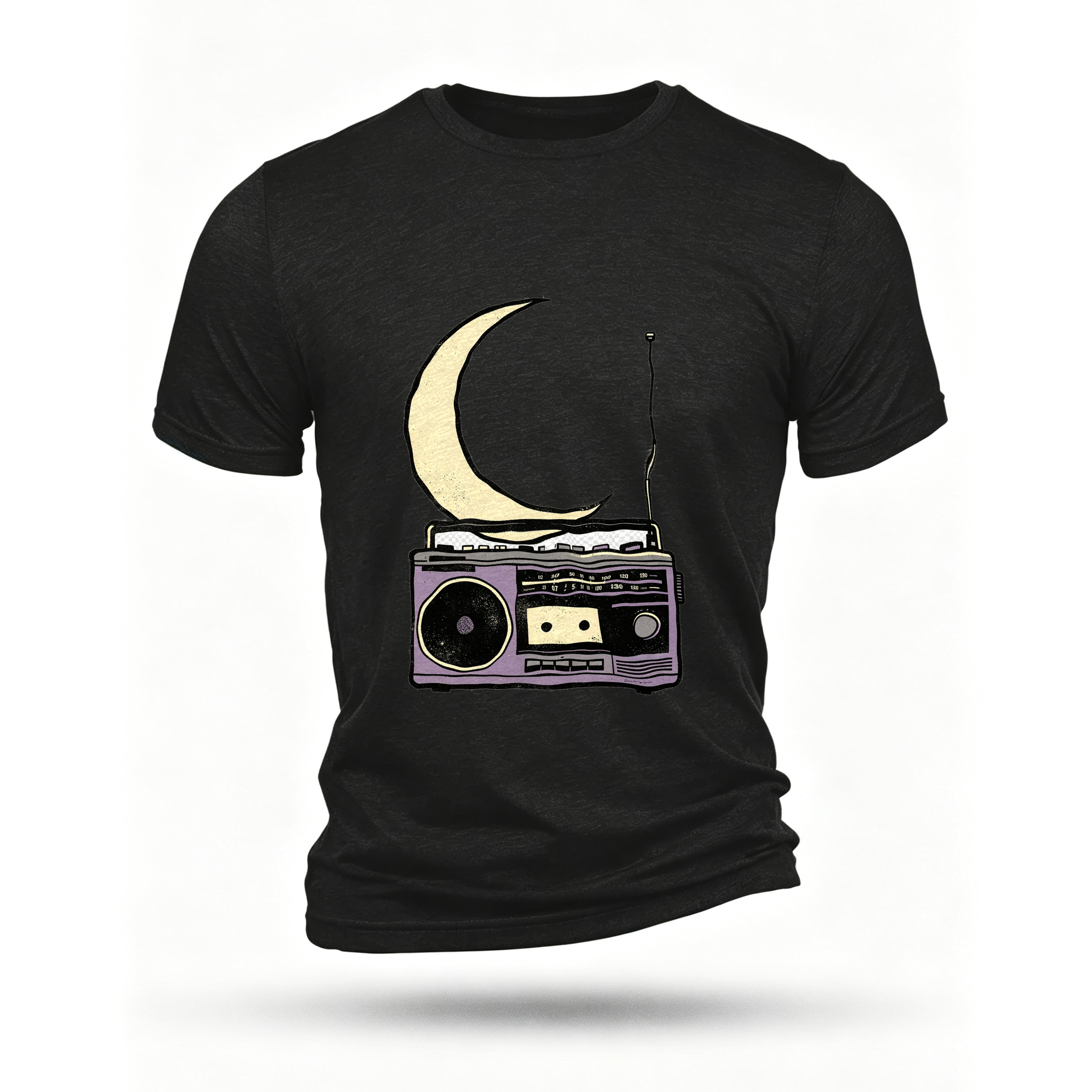 Black T-shirt, front print