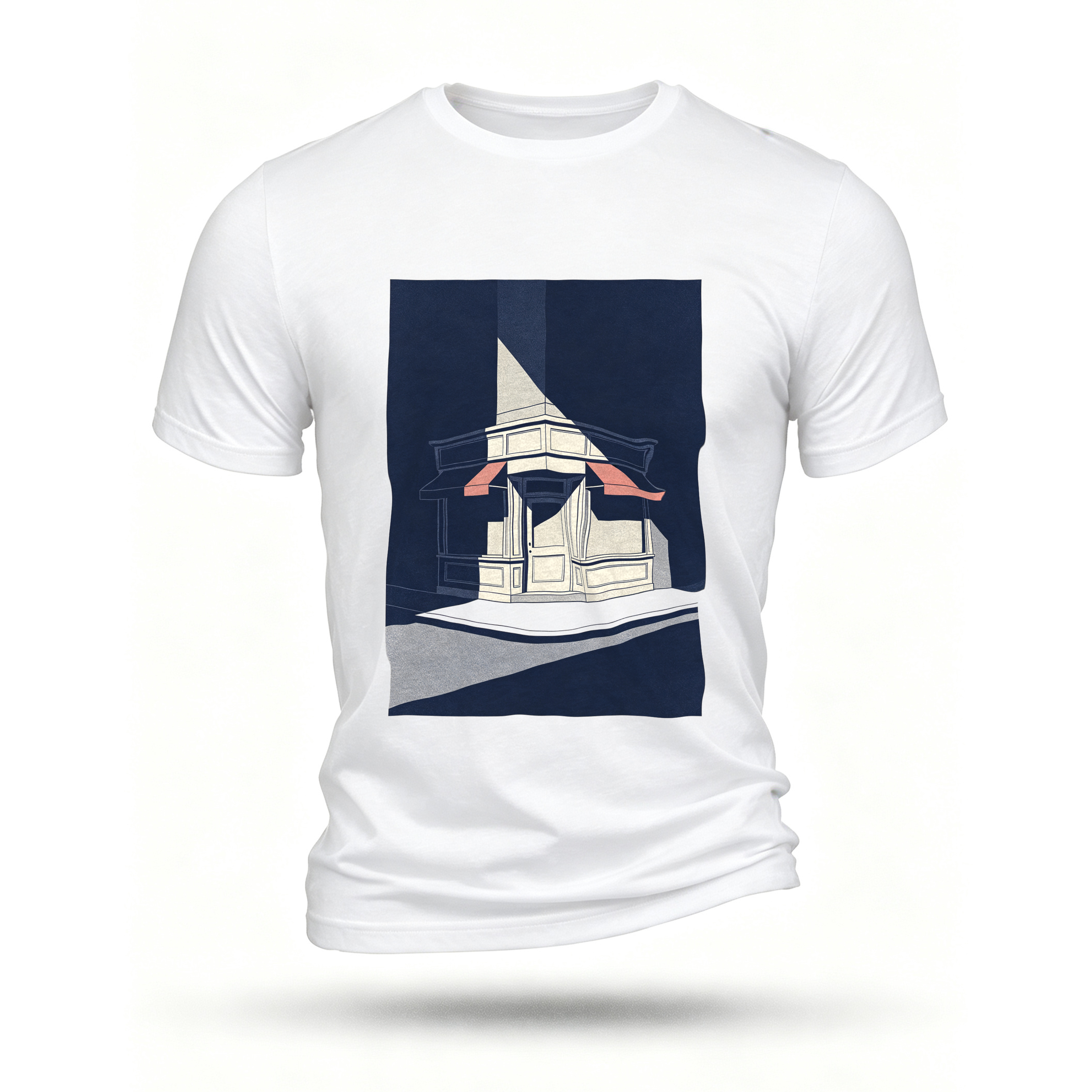 White T-shirt, front print