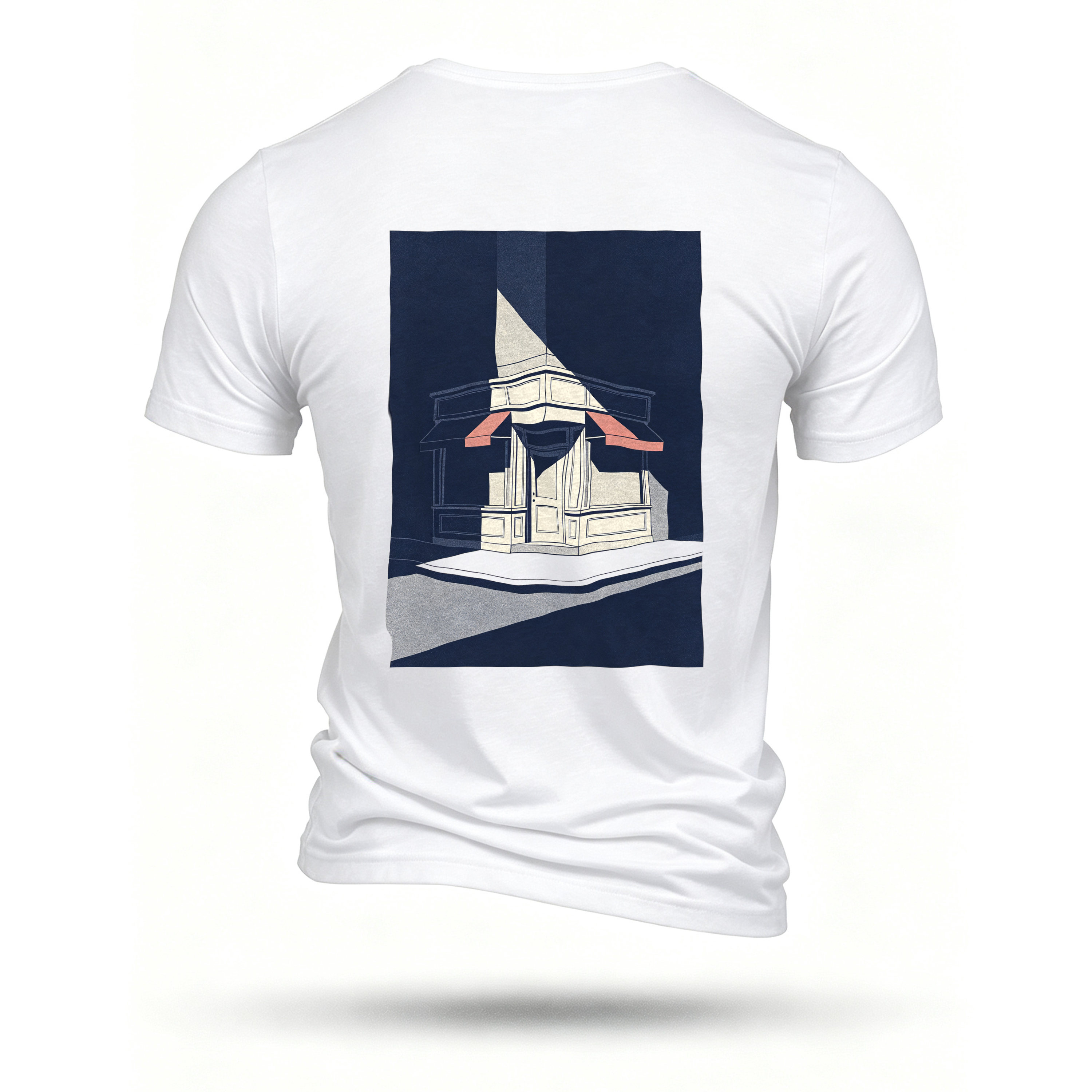 White T-shirt, back print