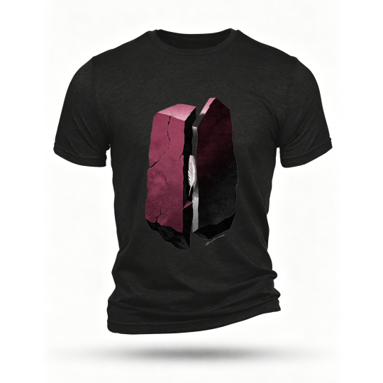 Black T-shirt, front print