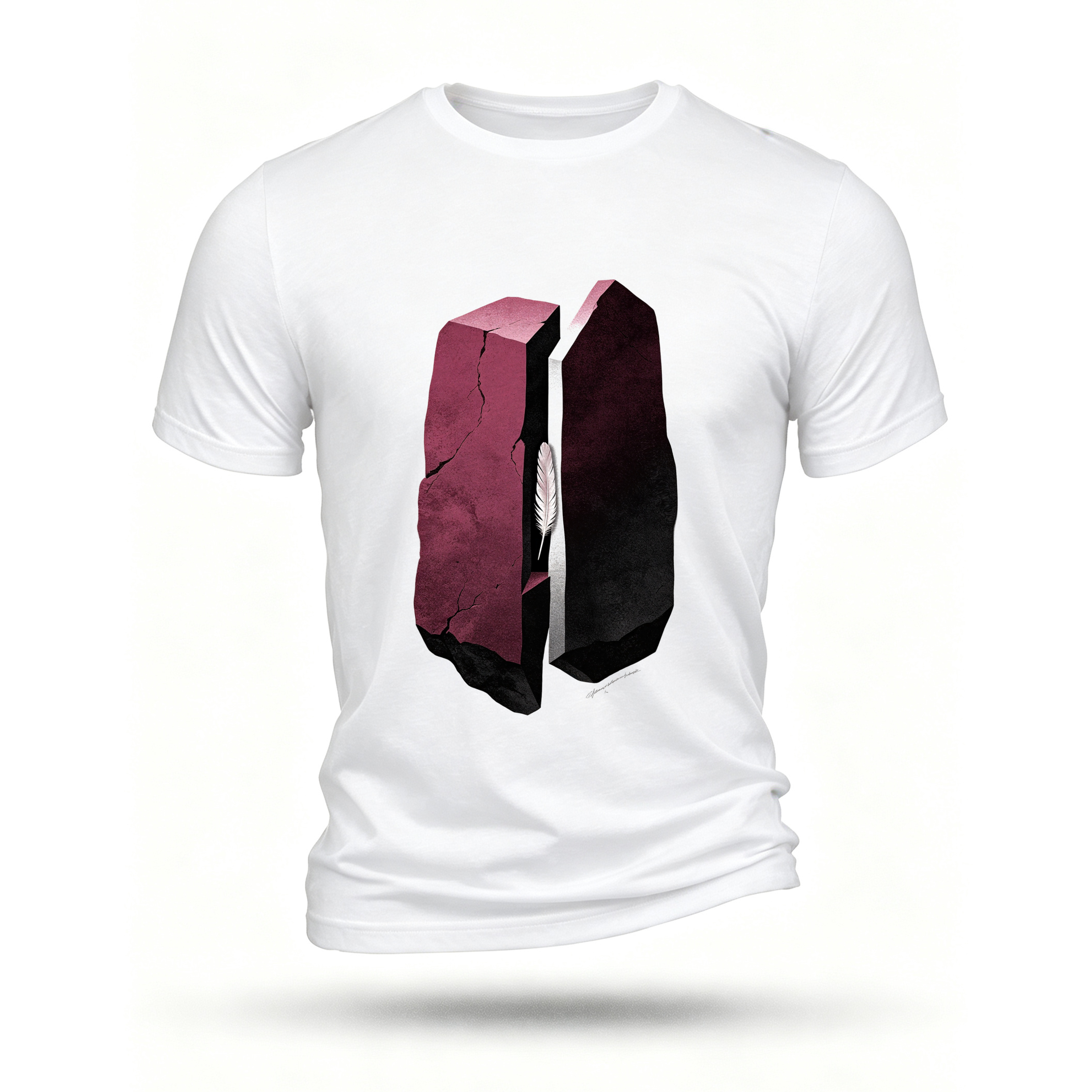 White T-shirt, front print