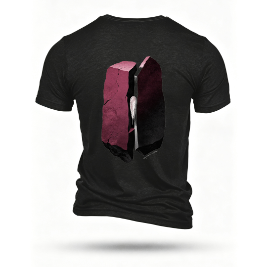 Black T-shirt, back print