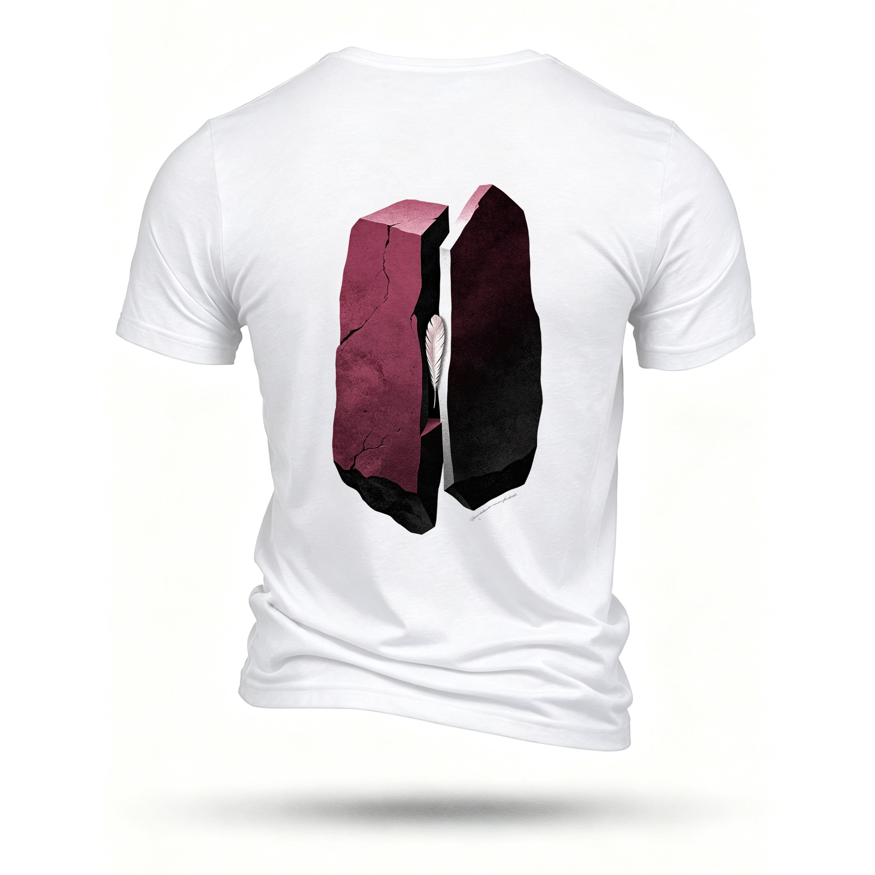 White T-shirt, back print
