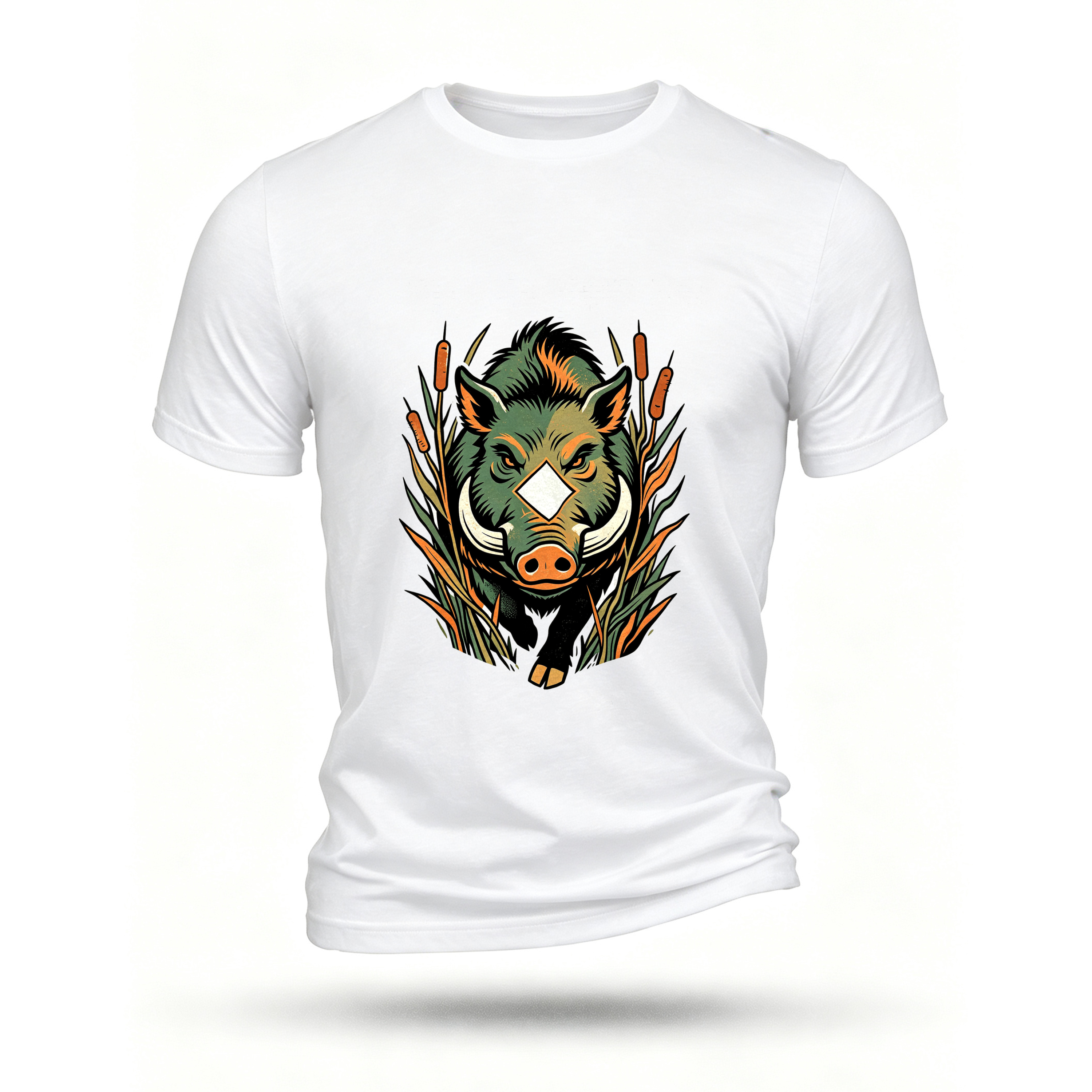 White T-shirt, front print